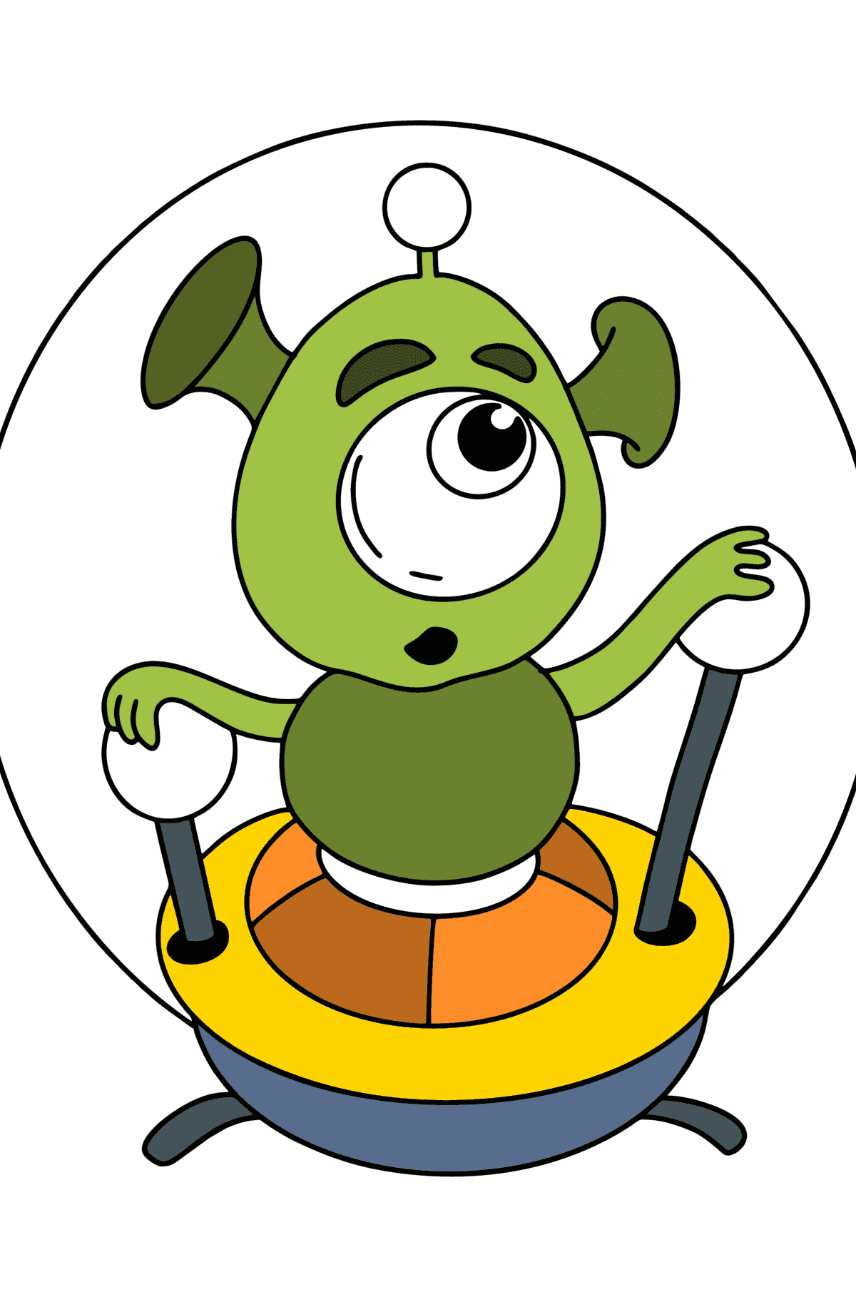 Розмальовка інопланетянин малюк - Розмальовки для дітей