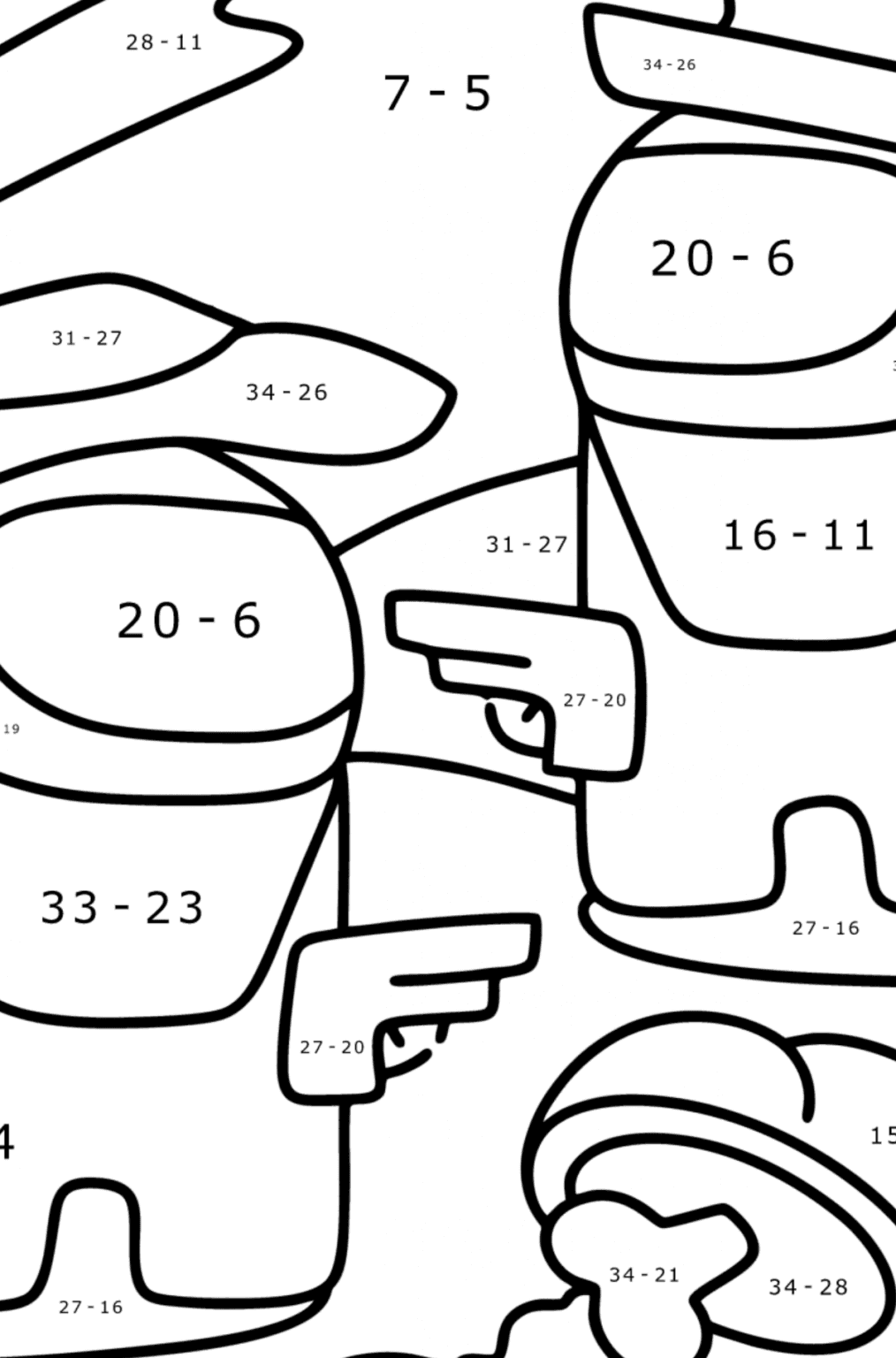 Coloring Among Us Scary story ♥ Online and Print for Free!