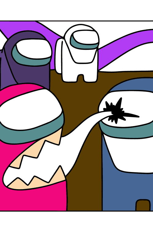 Coloring page cool skins from Among As ♥ Online and Print for Free!