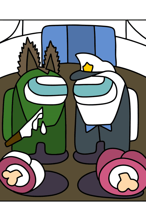 Coloring page cool skins from Among As ♥ Online and Print for Free!