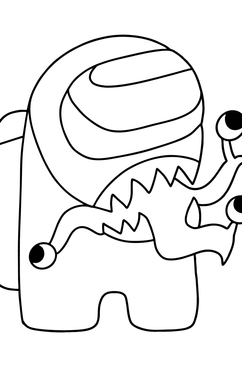 Among Us Coloring Pages Monster