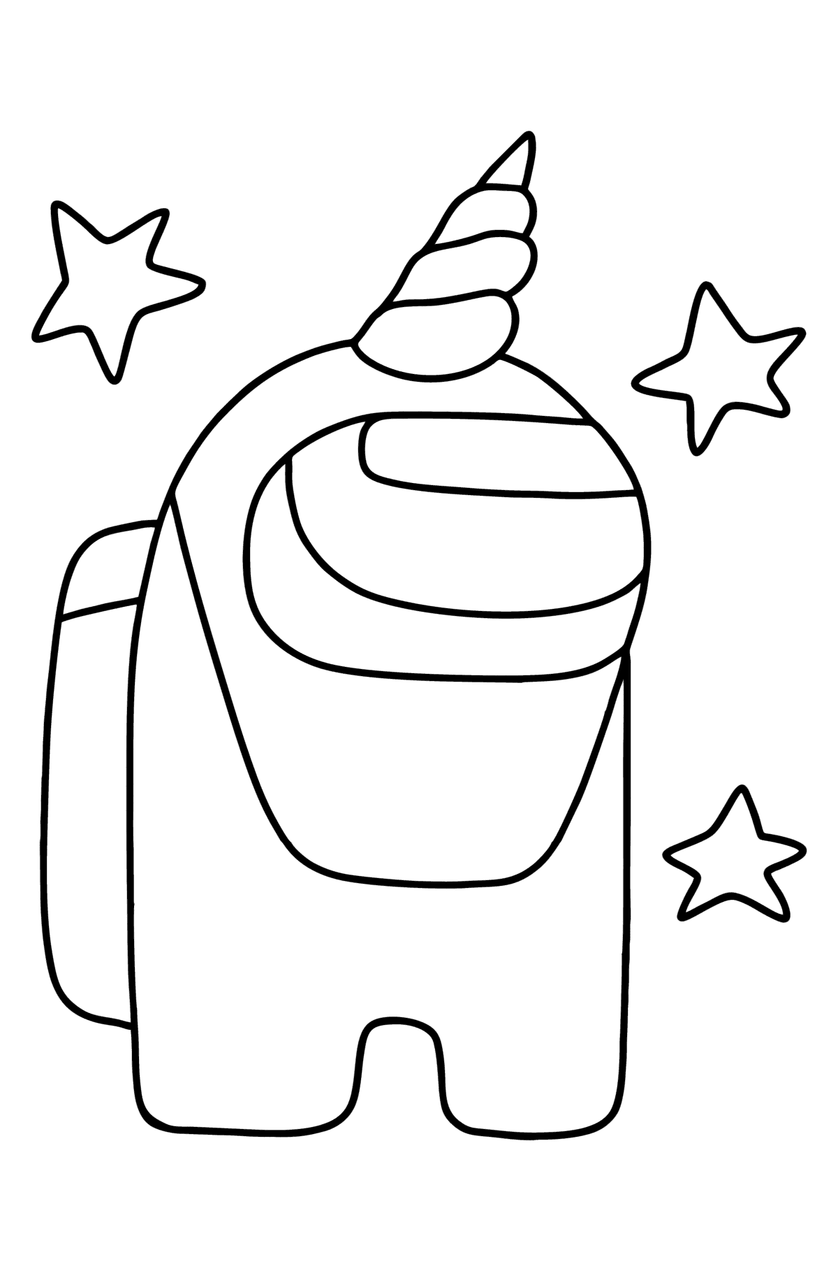 Us coloring page among