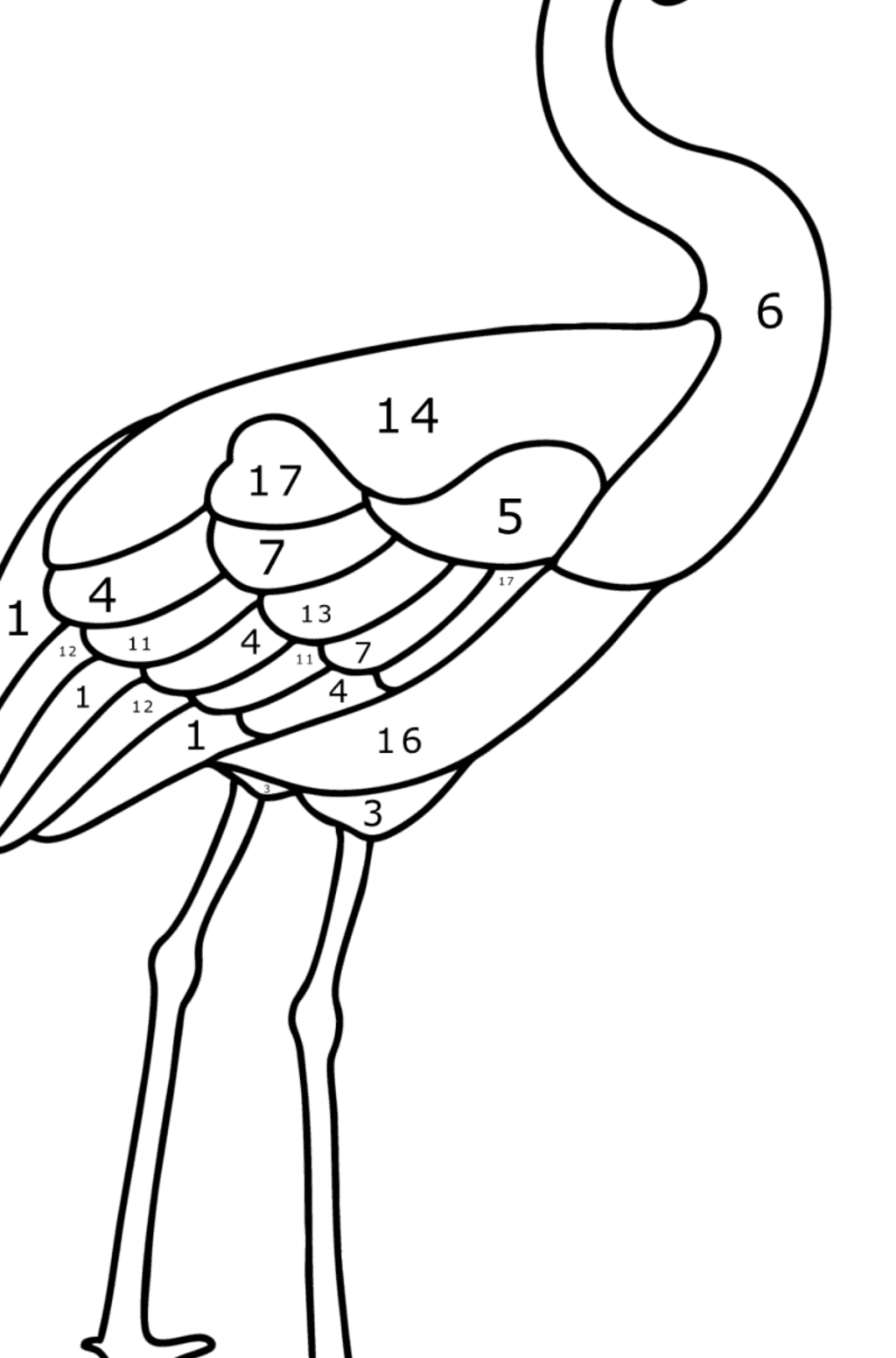 Brolga bird olouring page online and print for free 