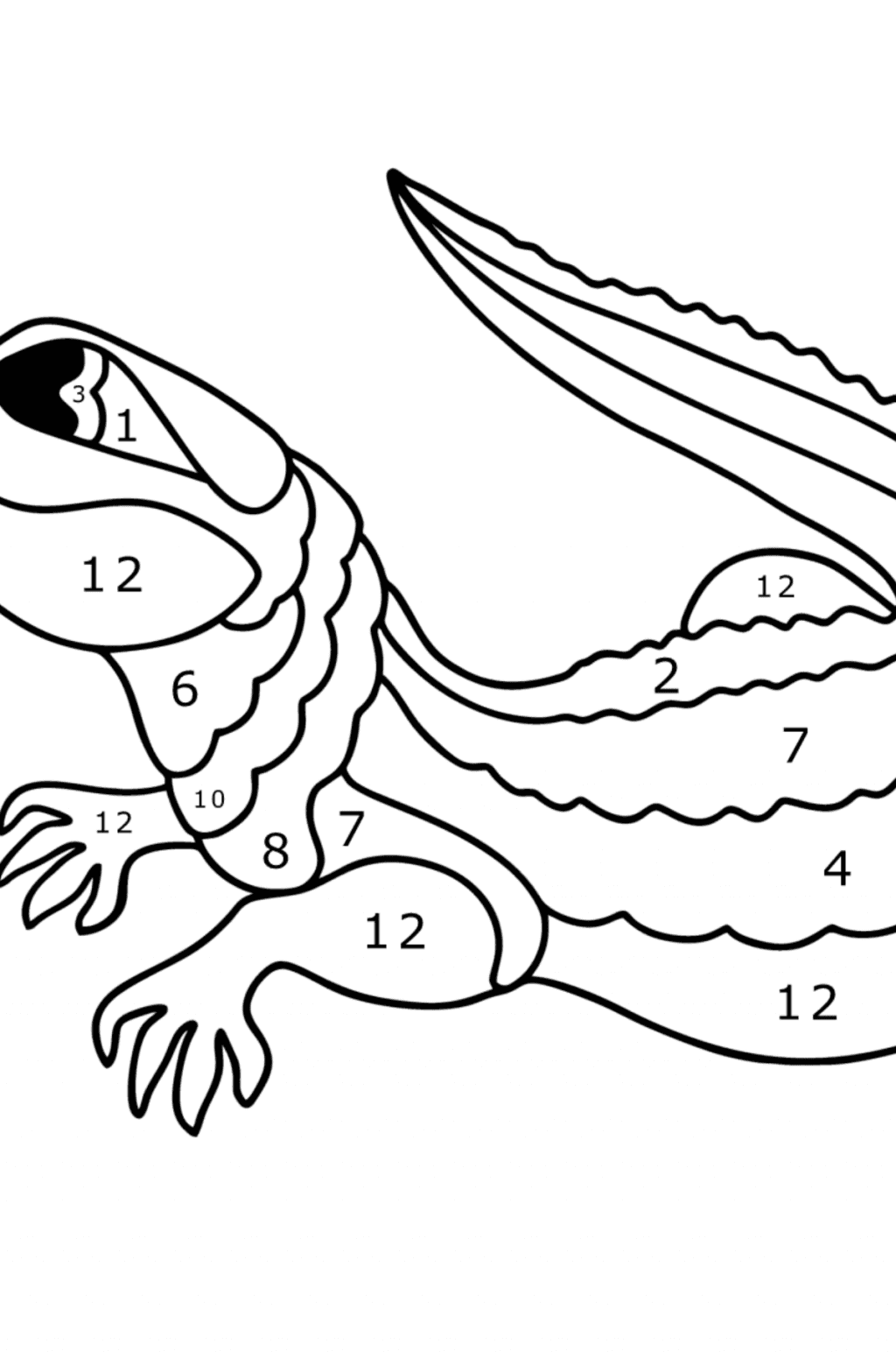Freshwater crocodile australia oloring page online and print