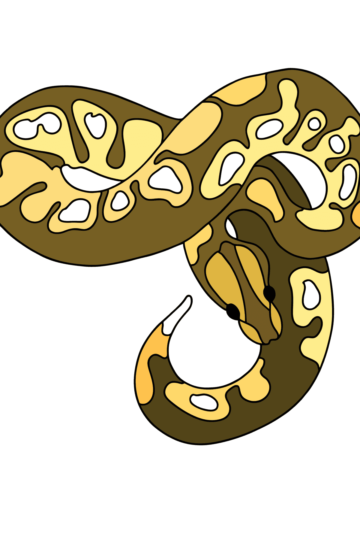 Värityskuva Python - Värityskuvat lapsille