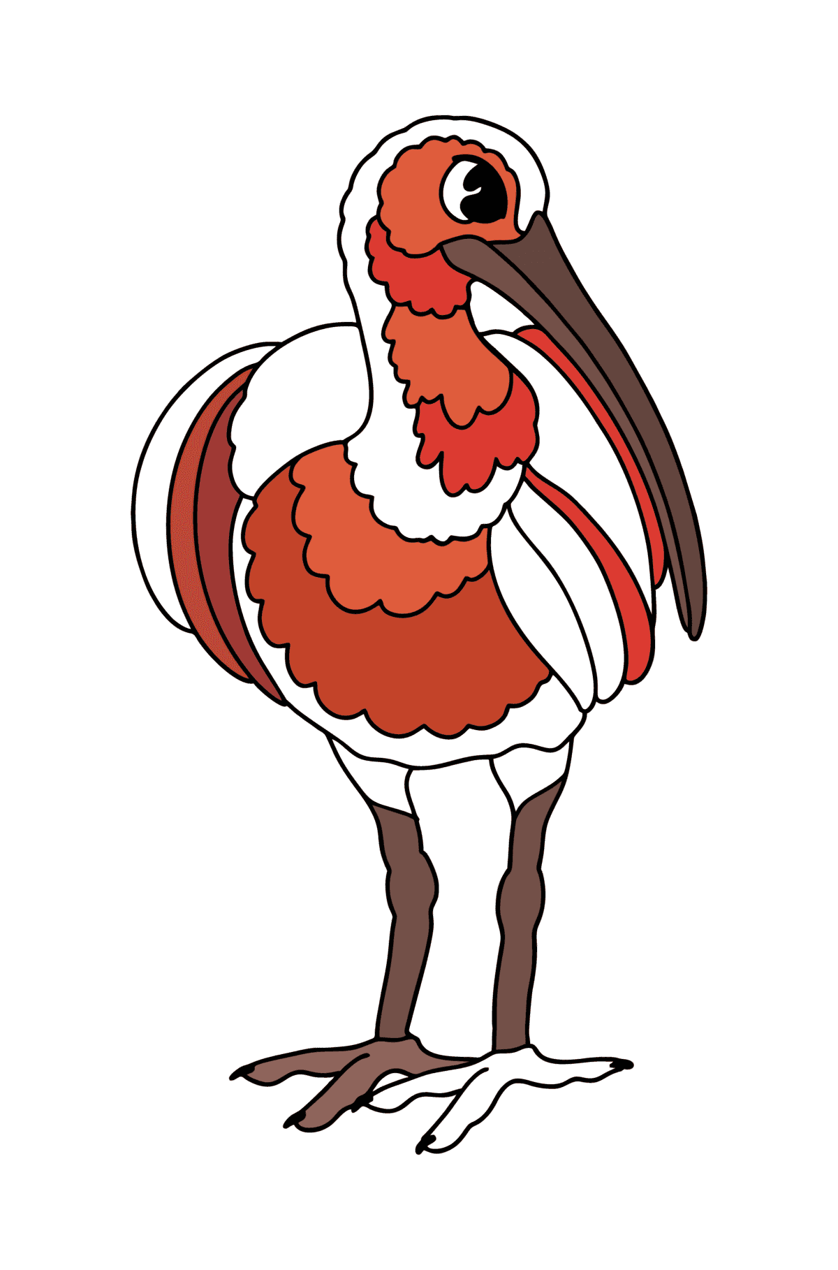 Värityskuva Stork ibis - Värityskuvat lapsille