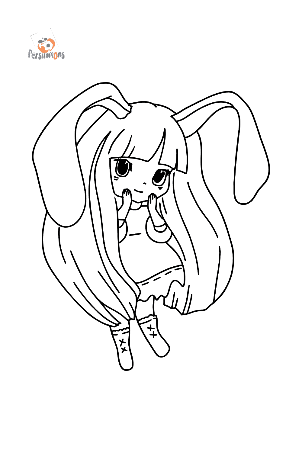 Anime Bunny Girl Coloring Pages ♥ Online and Print for Free