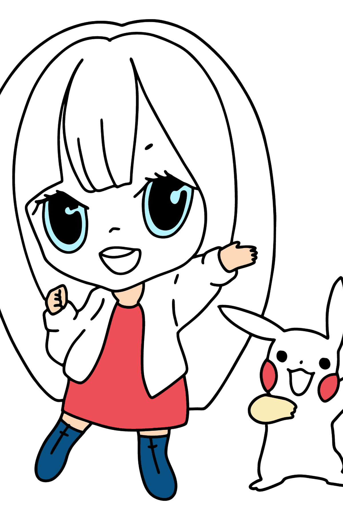 Anime Kawaii Ausmalbilder - Malvorlagen für Kinder