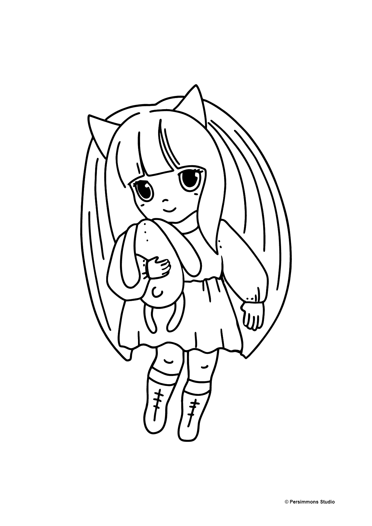 Anime Little Girl Coloring Pages ♥ Online and Print for Free!