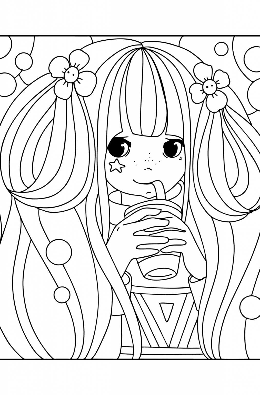 Anime coloring pages for Kids ♥ Print and Online Free!