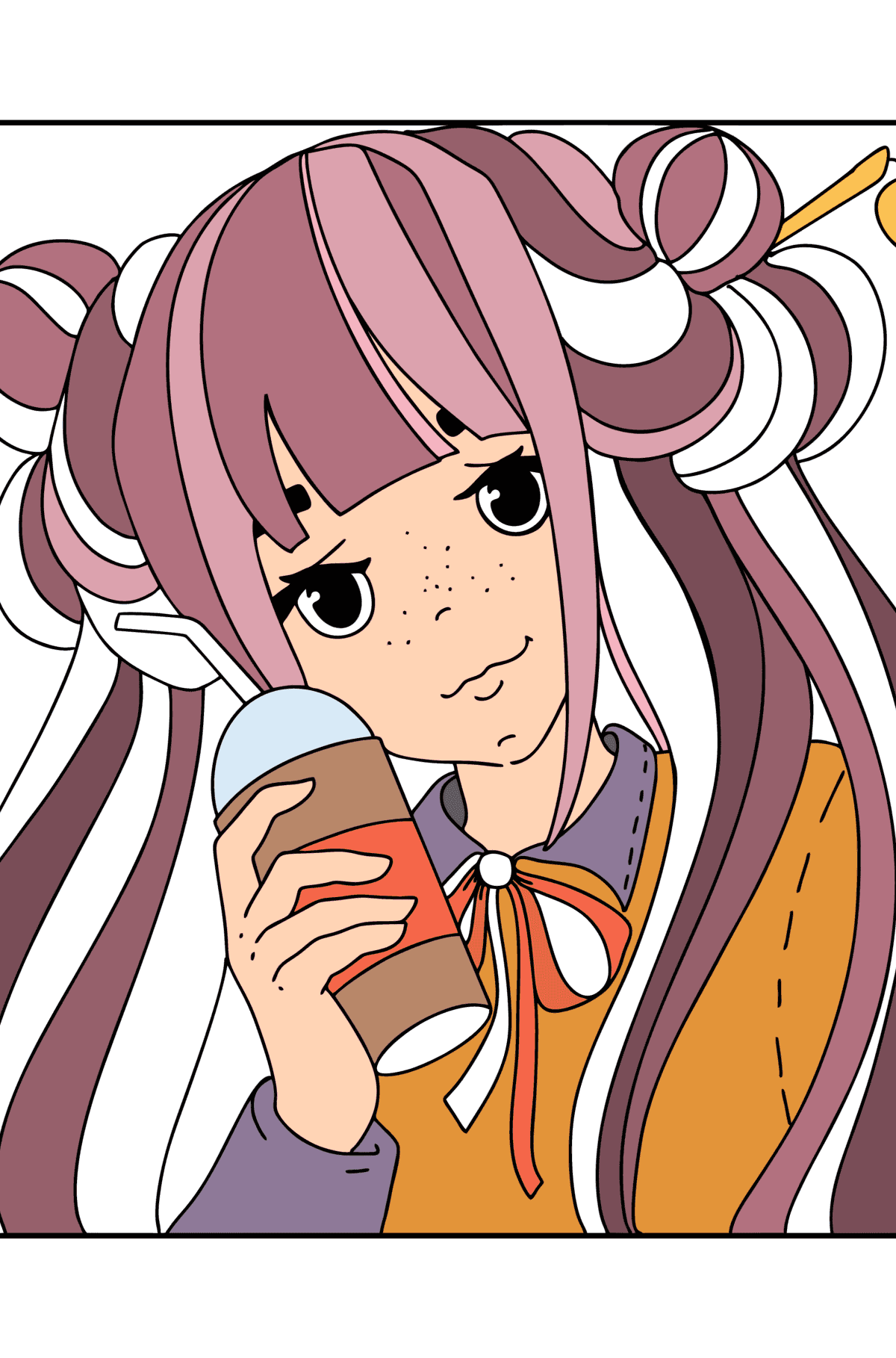 Раскраска Современная девушка - Картинки для Детей