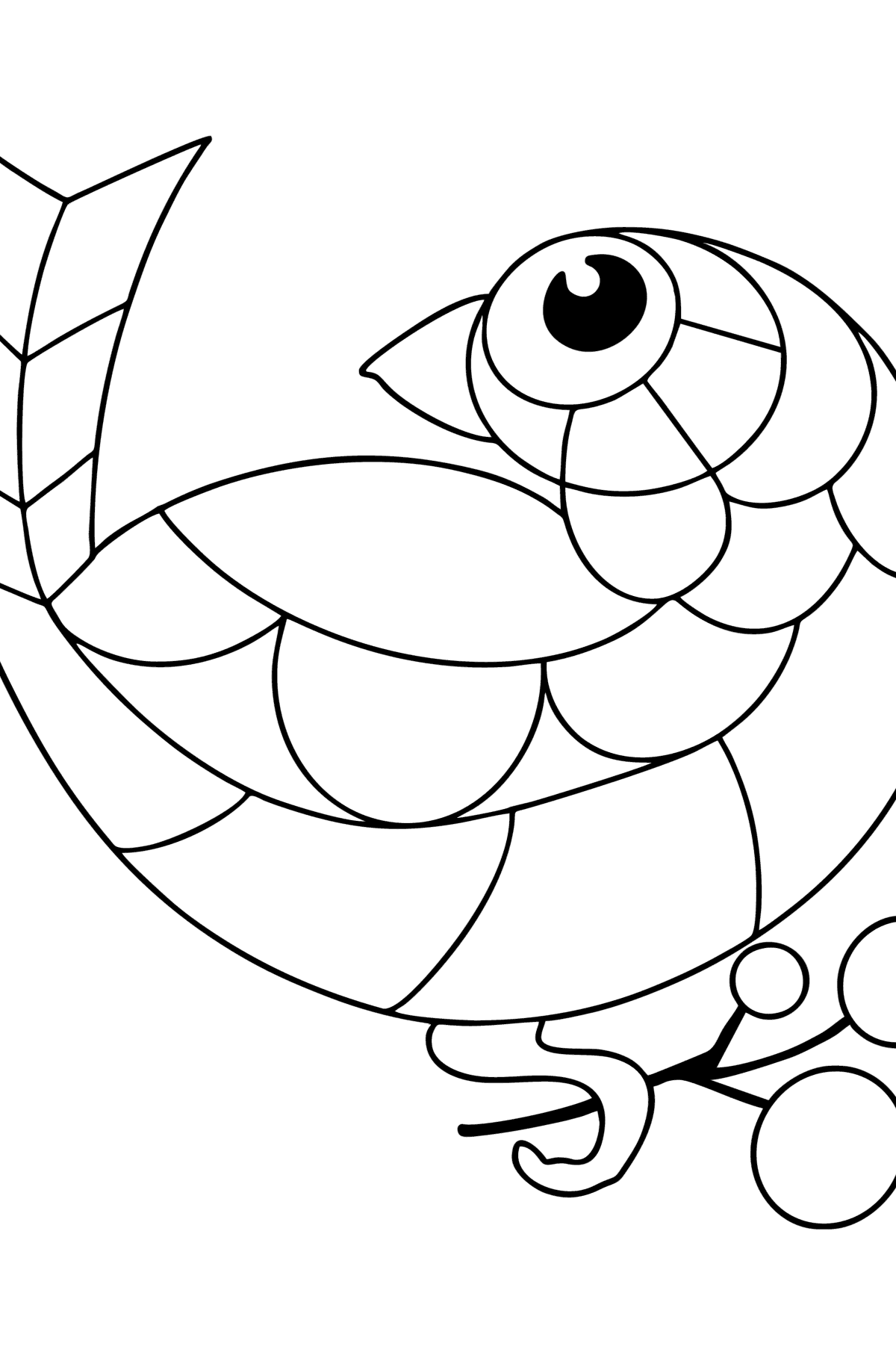 Tegning til farvning Anti-stress fugl - Tegninger til farvelægning for børn