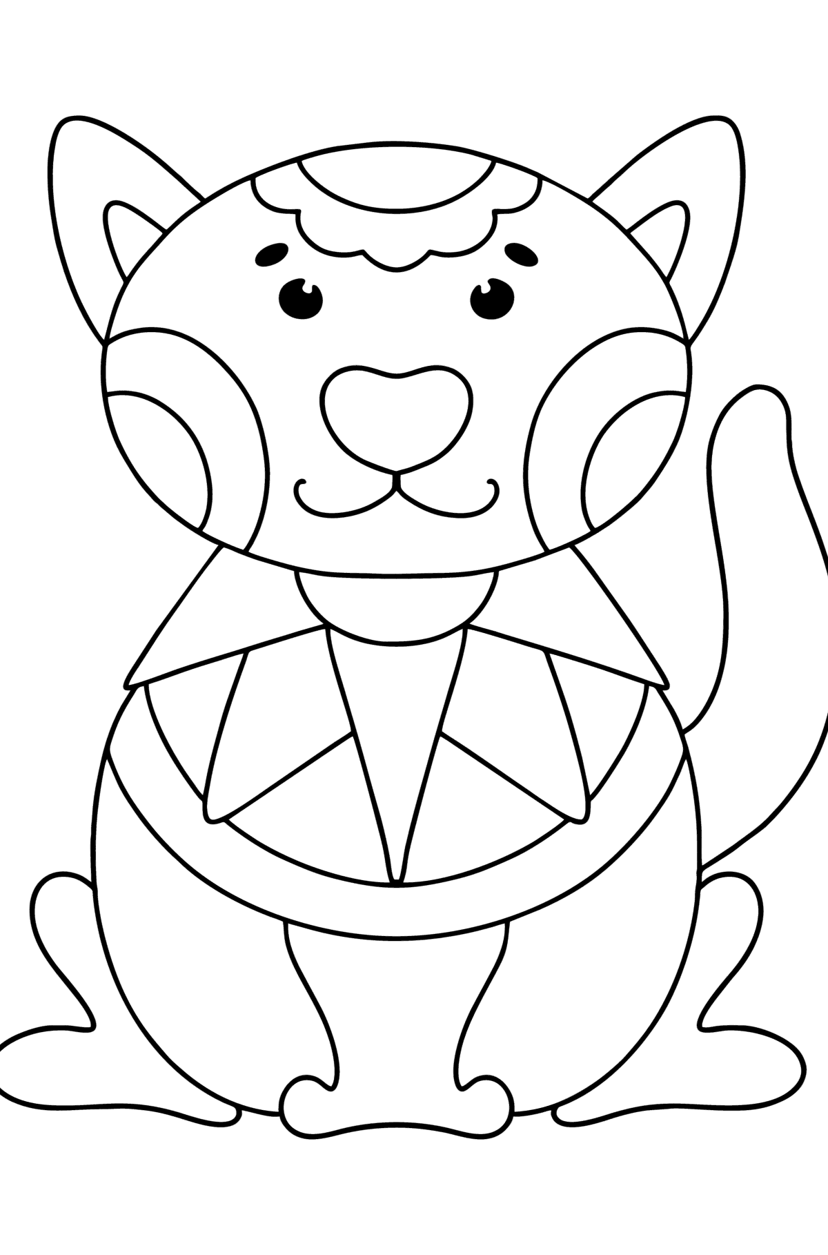 Розмальовка кота антистрес - Розмальовки для дітей