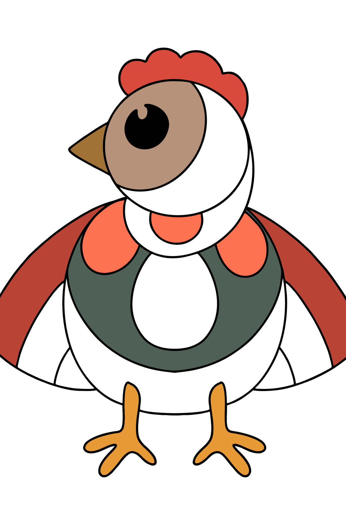 Chicken Anti stress coloring page - Coloring Pages for Kids