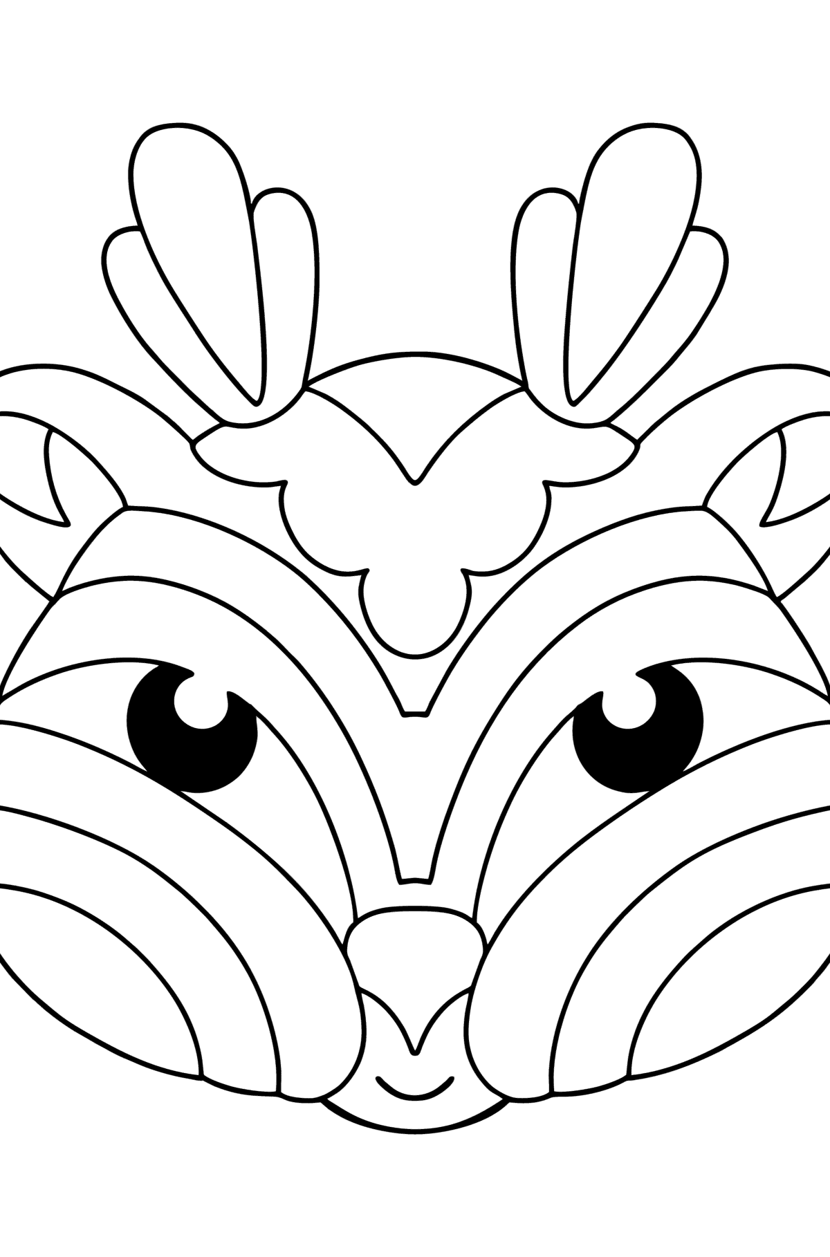 Desenho para colorir Mandala Cervos - Imagens para Colorir para Crianças