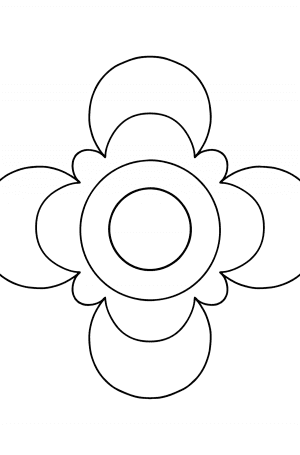 Coloring Anti stress flower for kids ♥ Online and Print for Free!