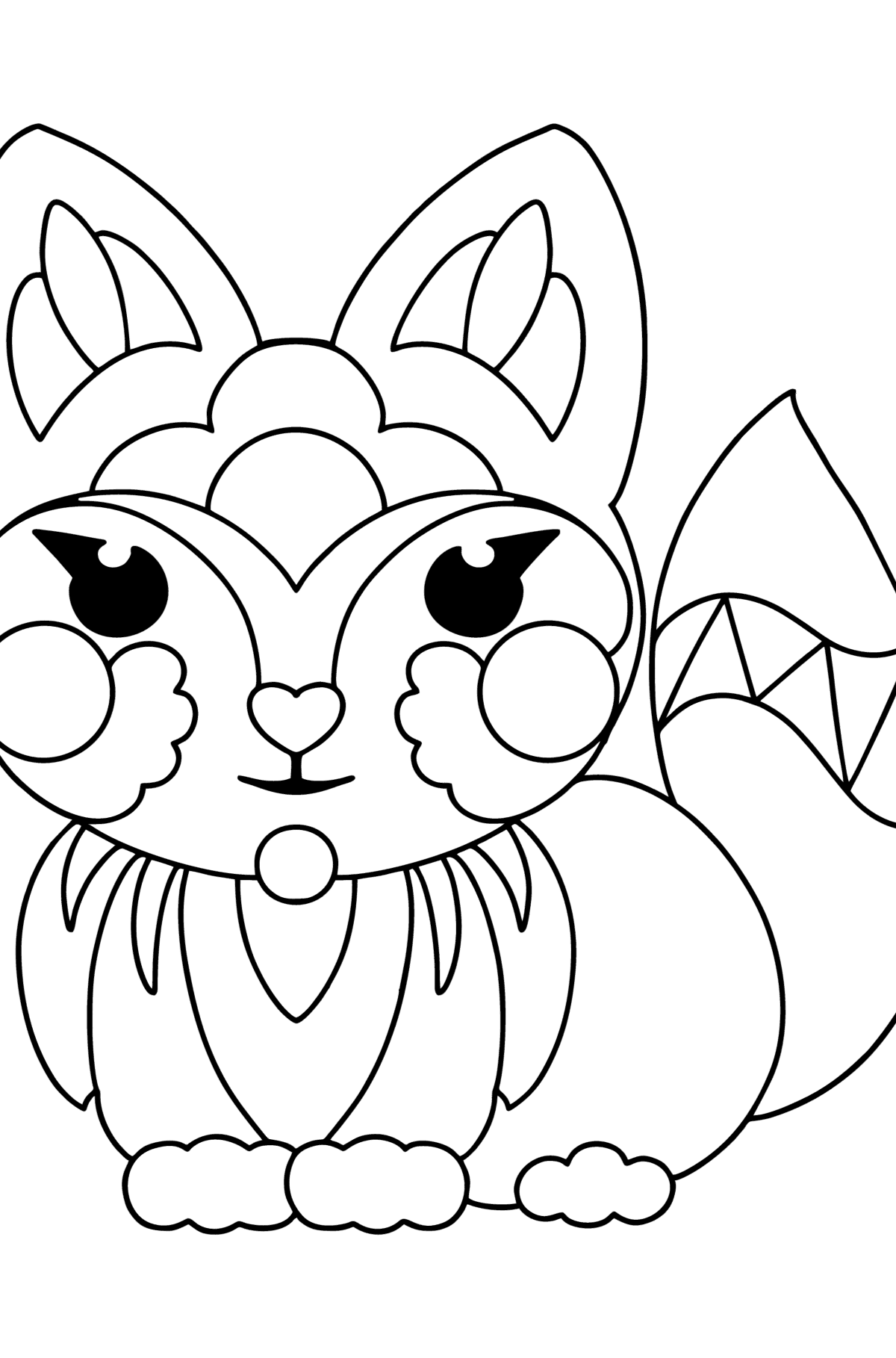 Anti stress Fox coloring page - Coloring Pages for Kids