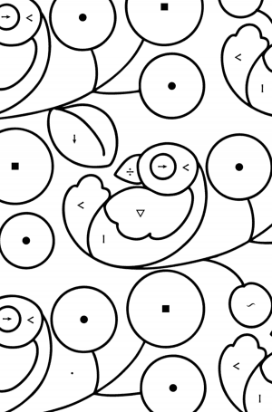 Bird Pattern coloring page ♥ Online and Print for Free!