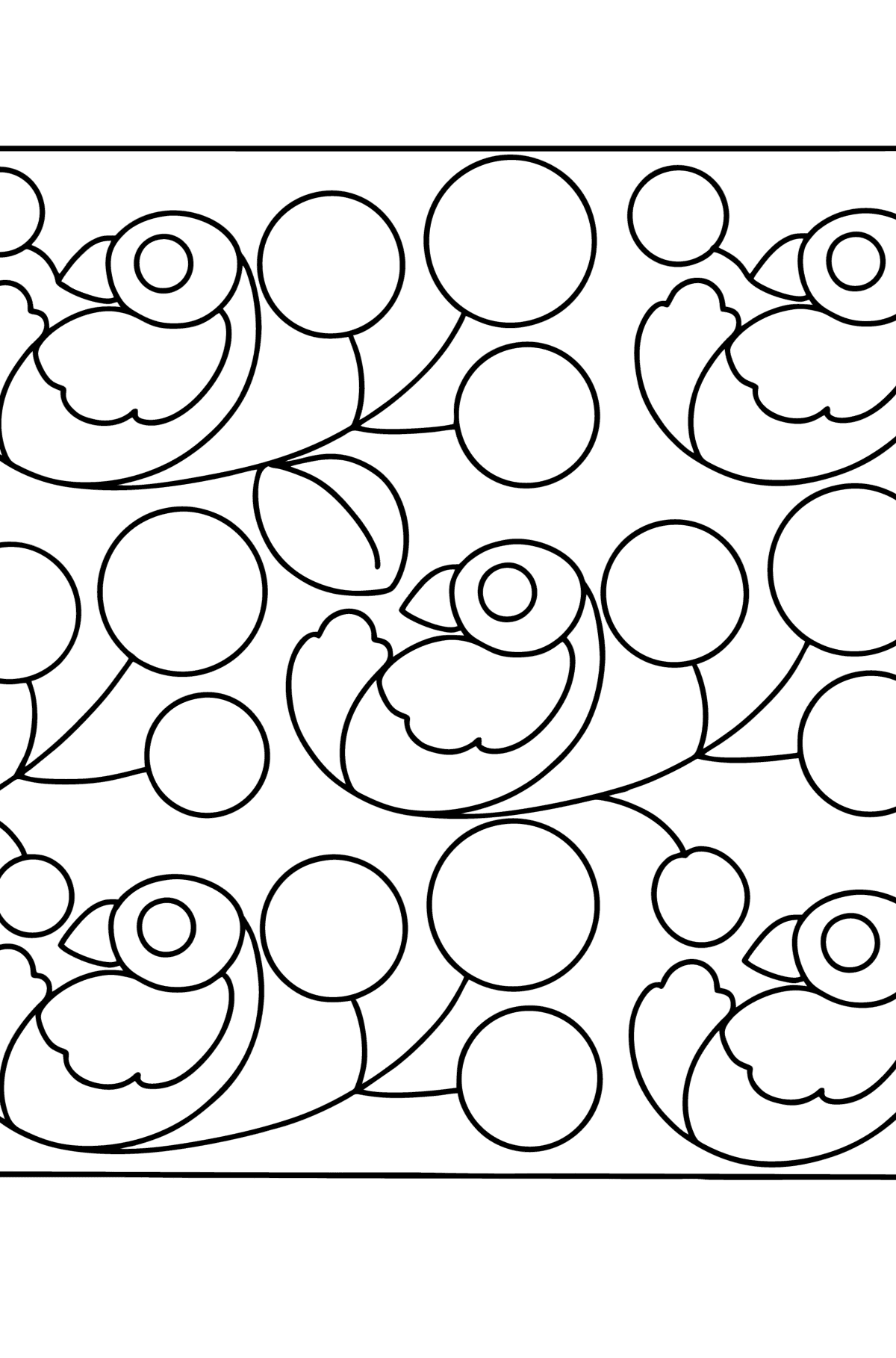 Bird Pattern coloring page - Coloring Pages for Kids