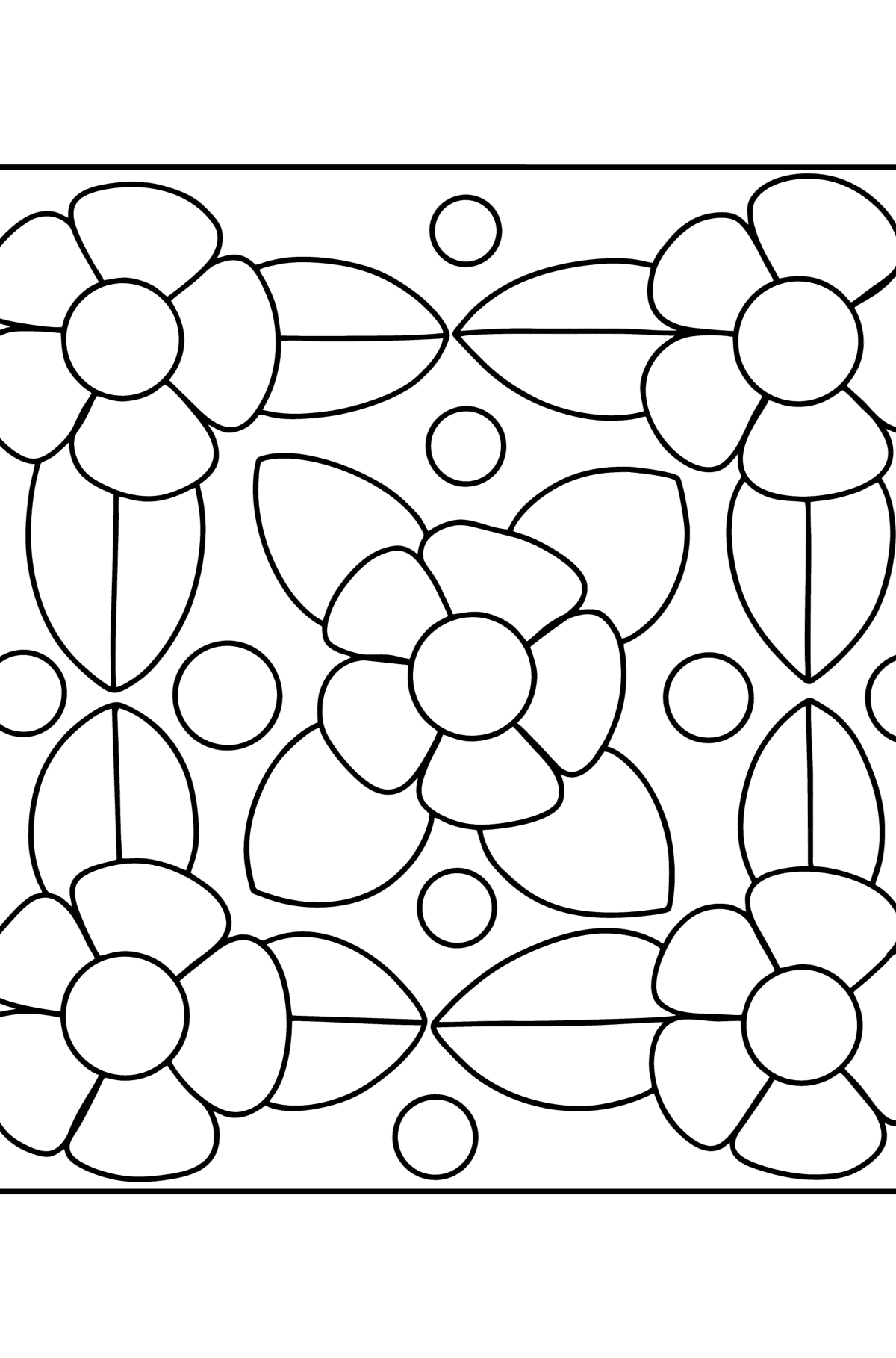 Difficult coloring pattern for kids - Coloring Pages for Kids