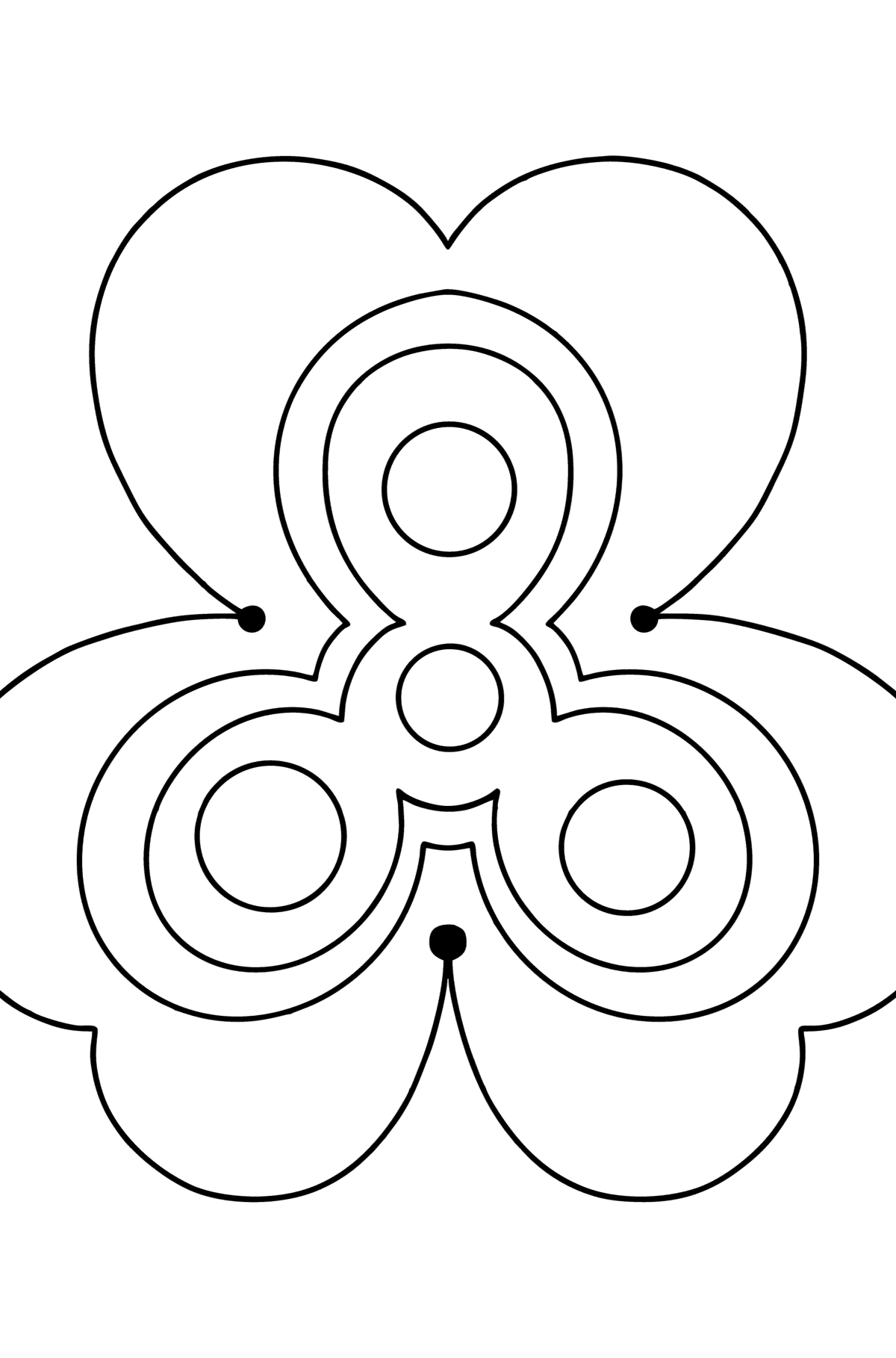 Simple Anti stress Flower coloring page - Coloring Pages for Kids