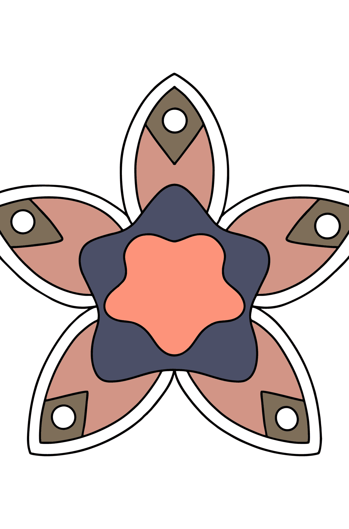Simple Flower Anti stress coloring page - Coloring Pages for Kids