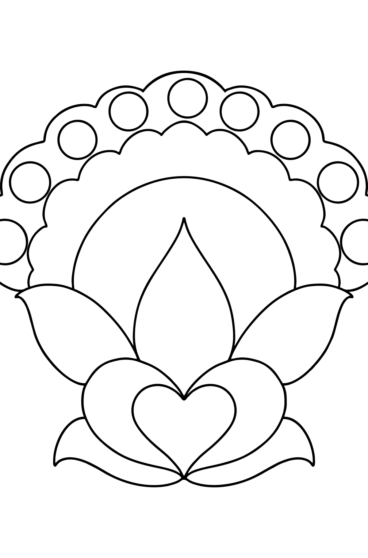 Simple coloring page - Flower Anti stress - Coloring Pages for Kids