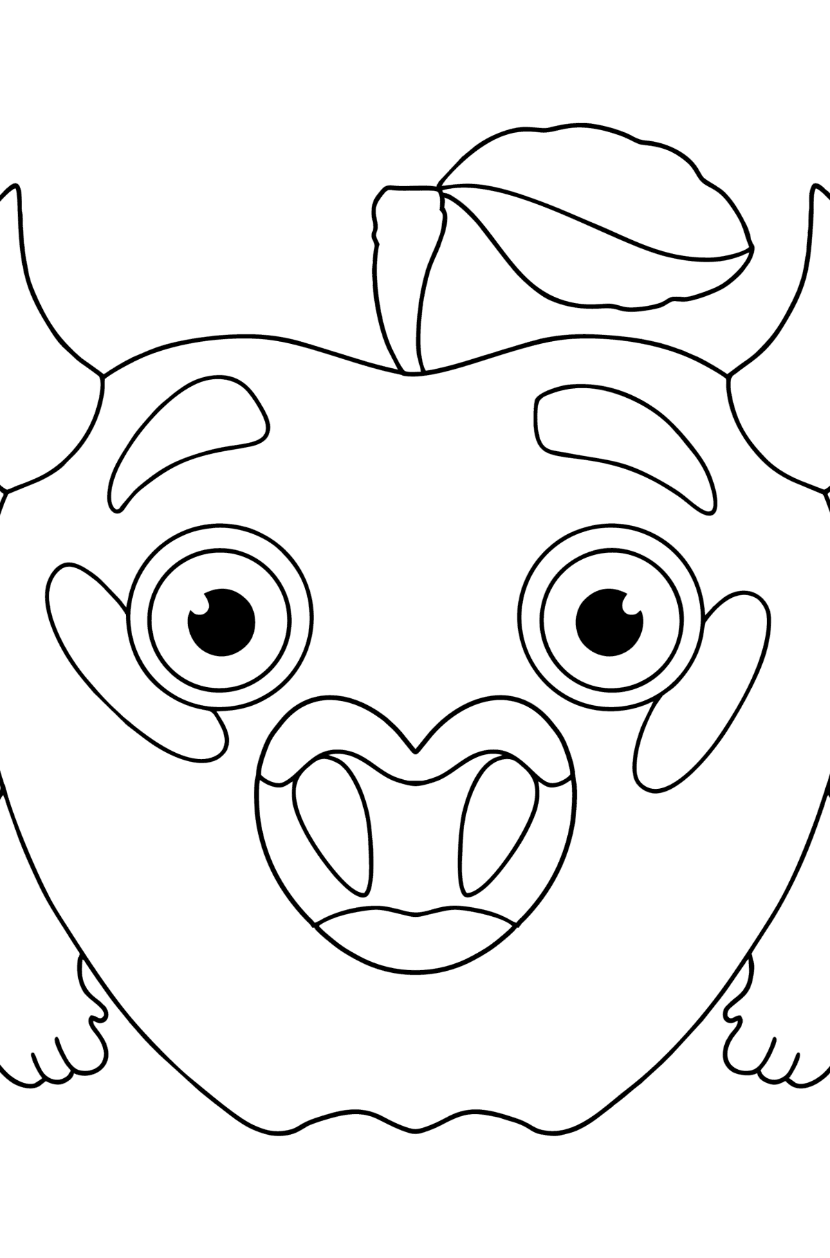 Good mister apple сoloring page - Coloring Pages for Kids