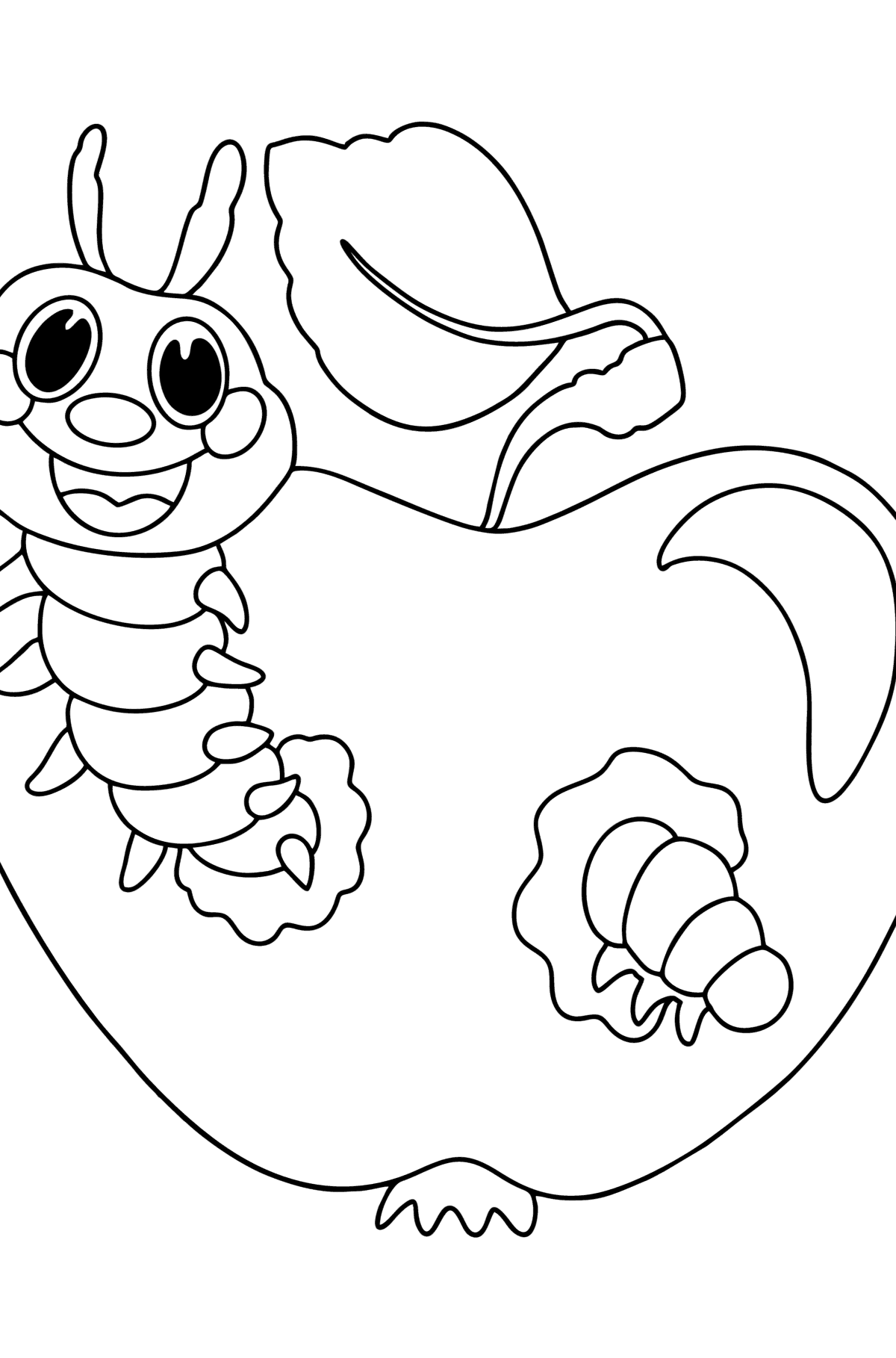 Good caterpillar сoloring page - Coloring Pages for Kids