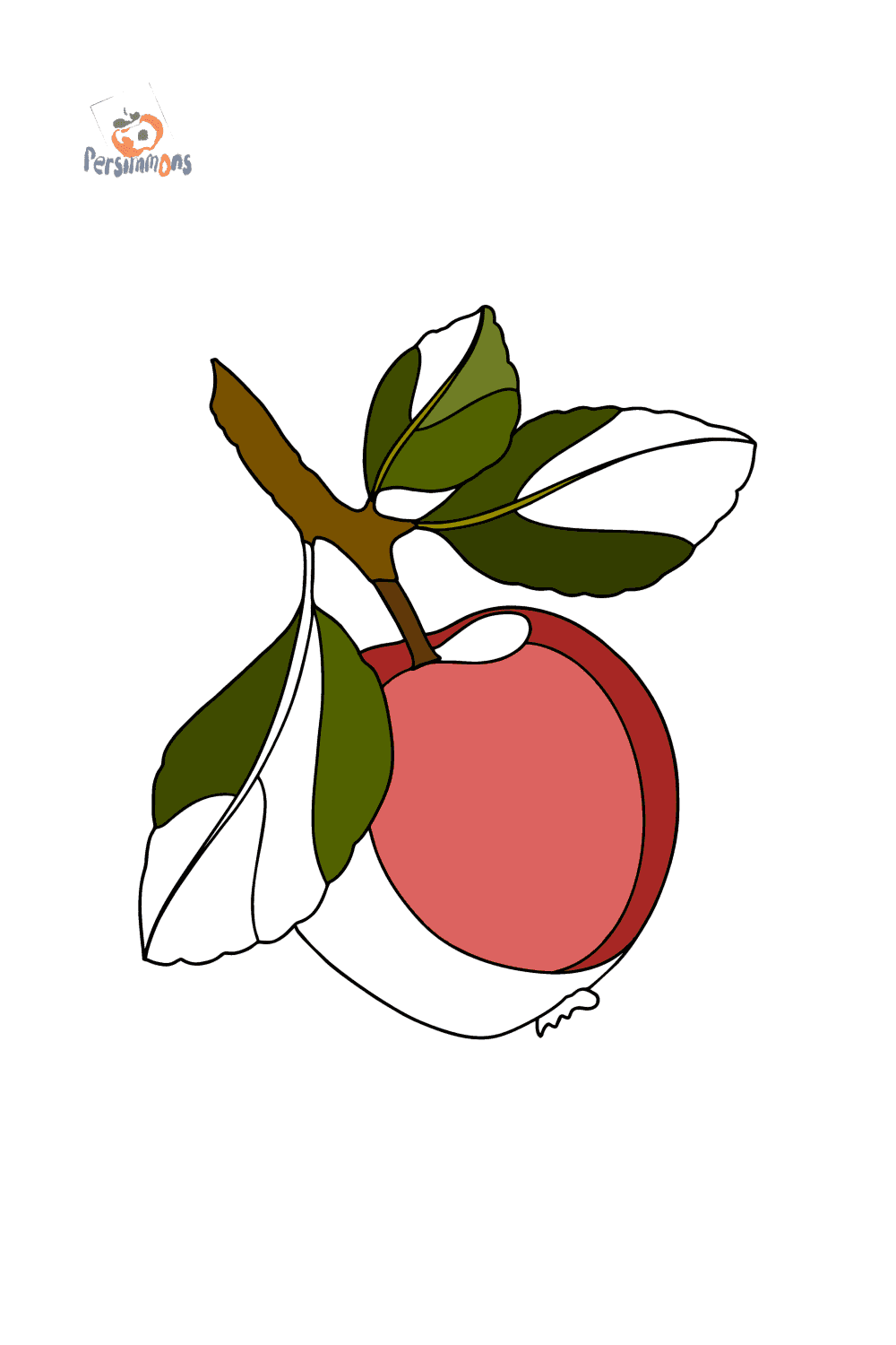 Red Apple сoloring page ♥ Online and Print for Free!