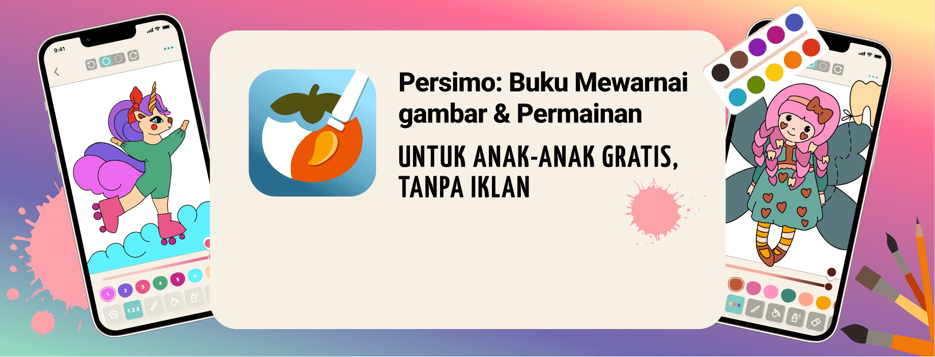 Permainan mewarnai persimo untuk anak-anak