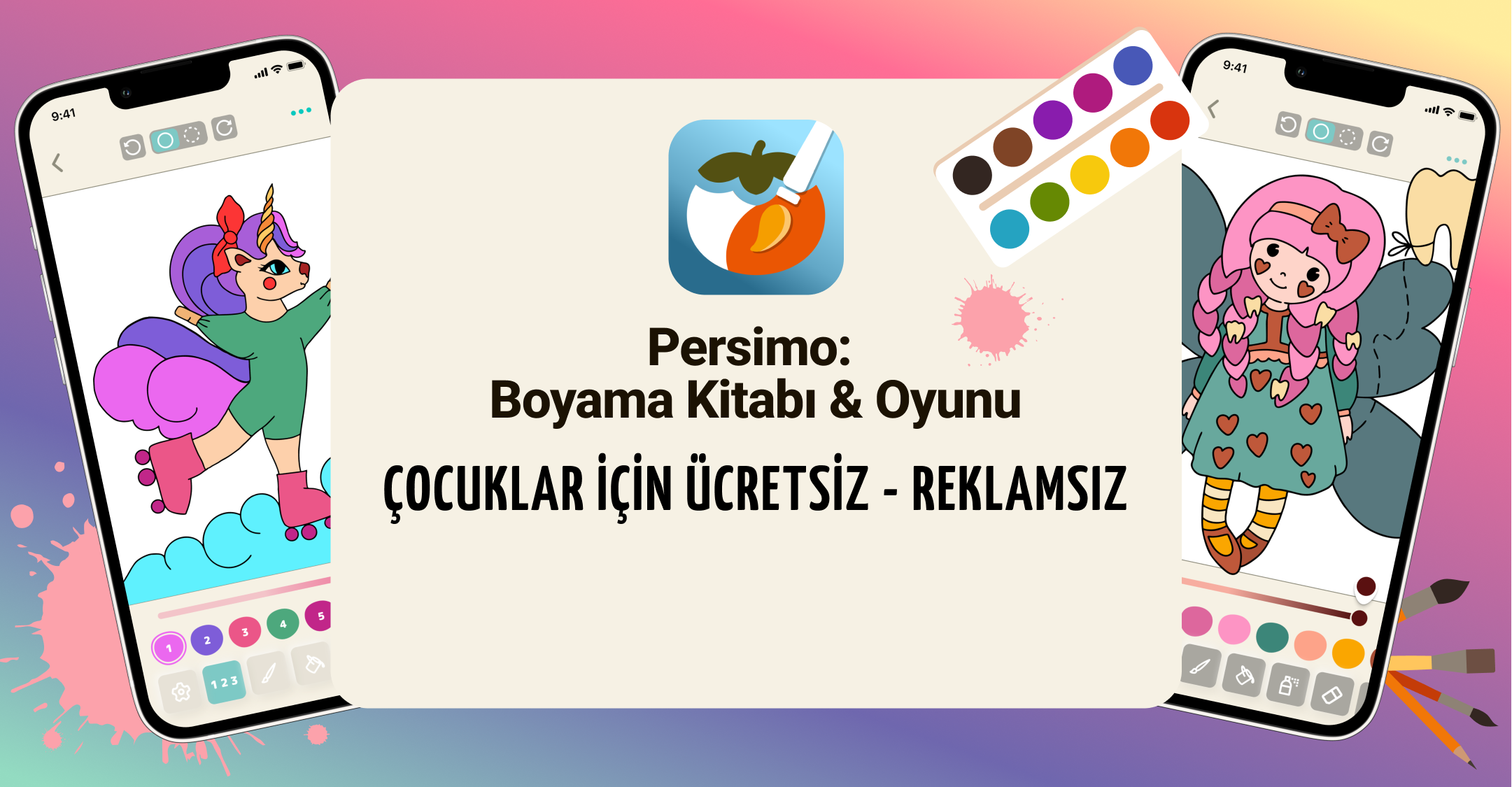 Çocuklar için Persimo Online boyama kitabı oyunu