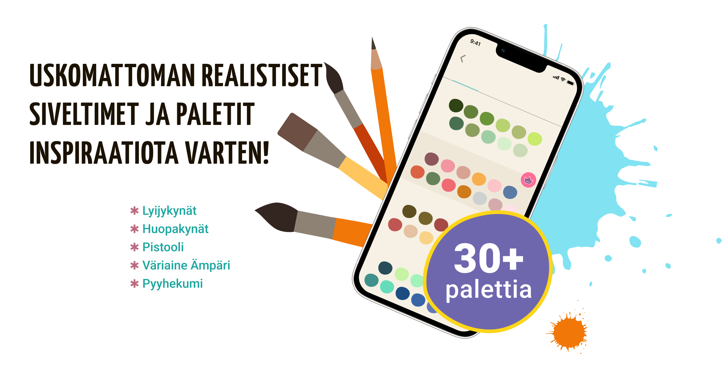 Värityspeli realistisilla harjalla