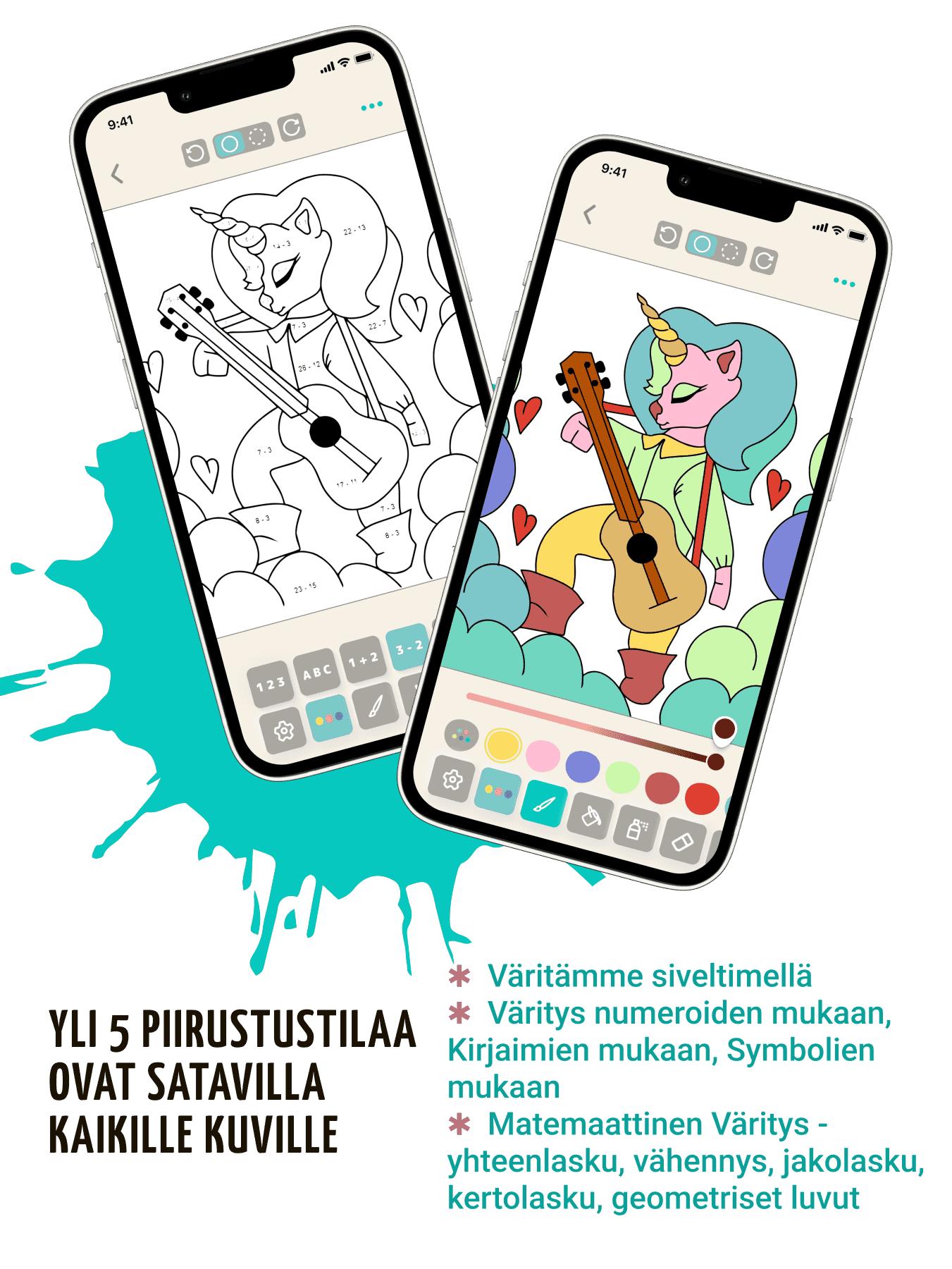 Numeropeli ja matematiikan värityskirja