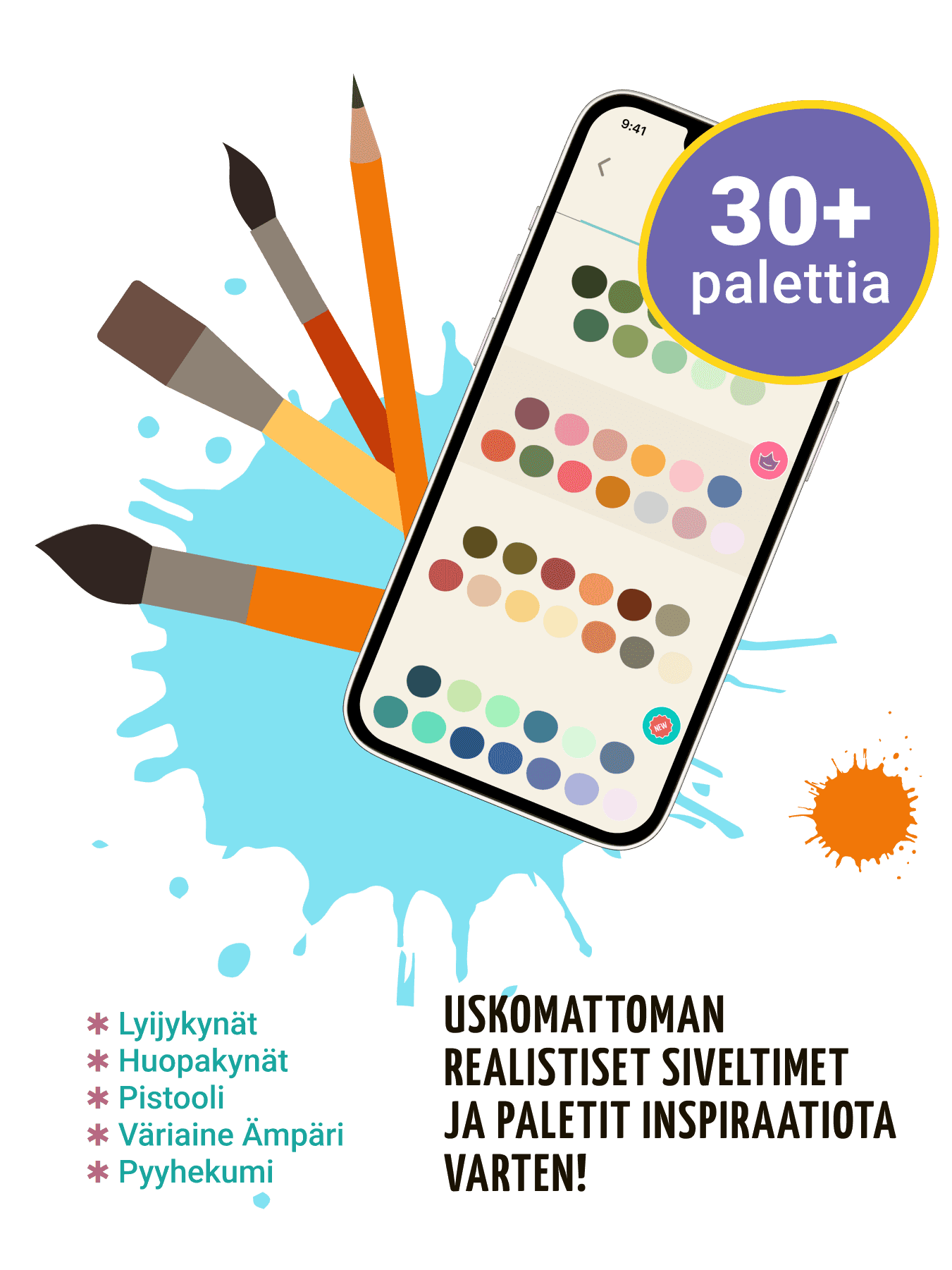Värityspeli lapsille ja piirtäminen harjoilla
