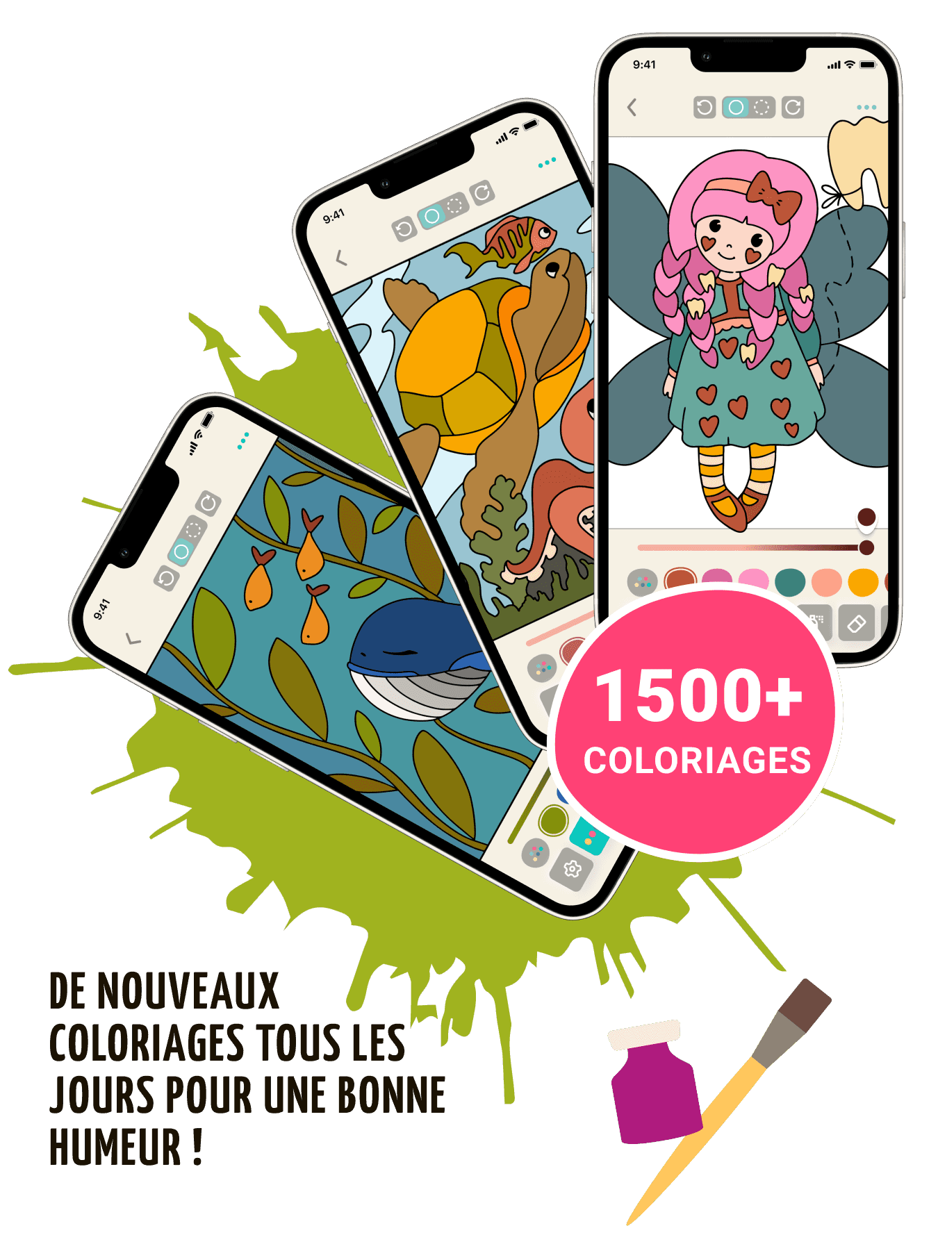 Jeu de coloriage - dessins simples et complexes