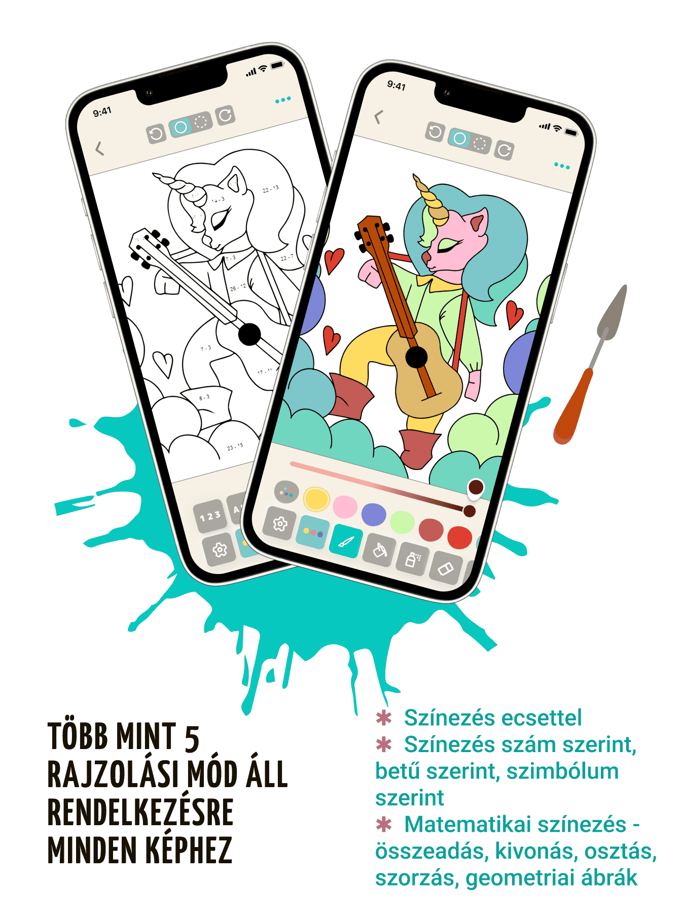 Számos játék és matematikai kifestőkönyv