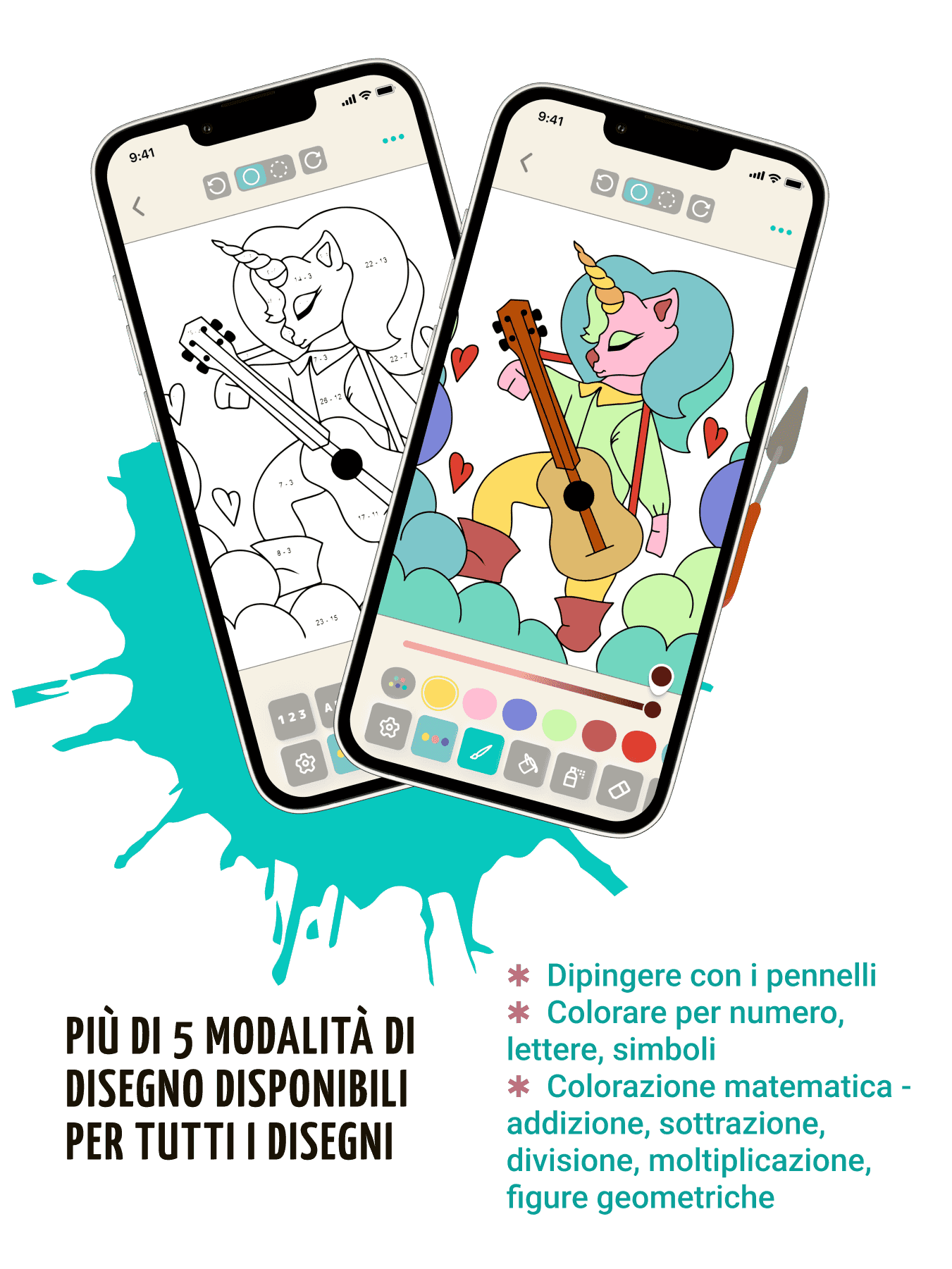 Numero gioco da colorare di gioco e matematica