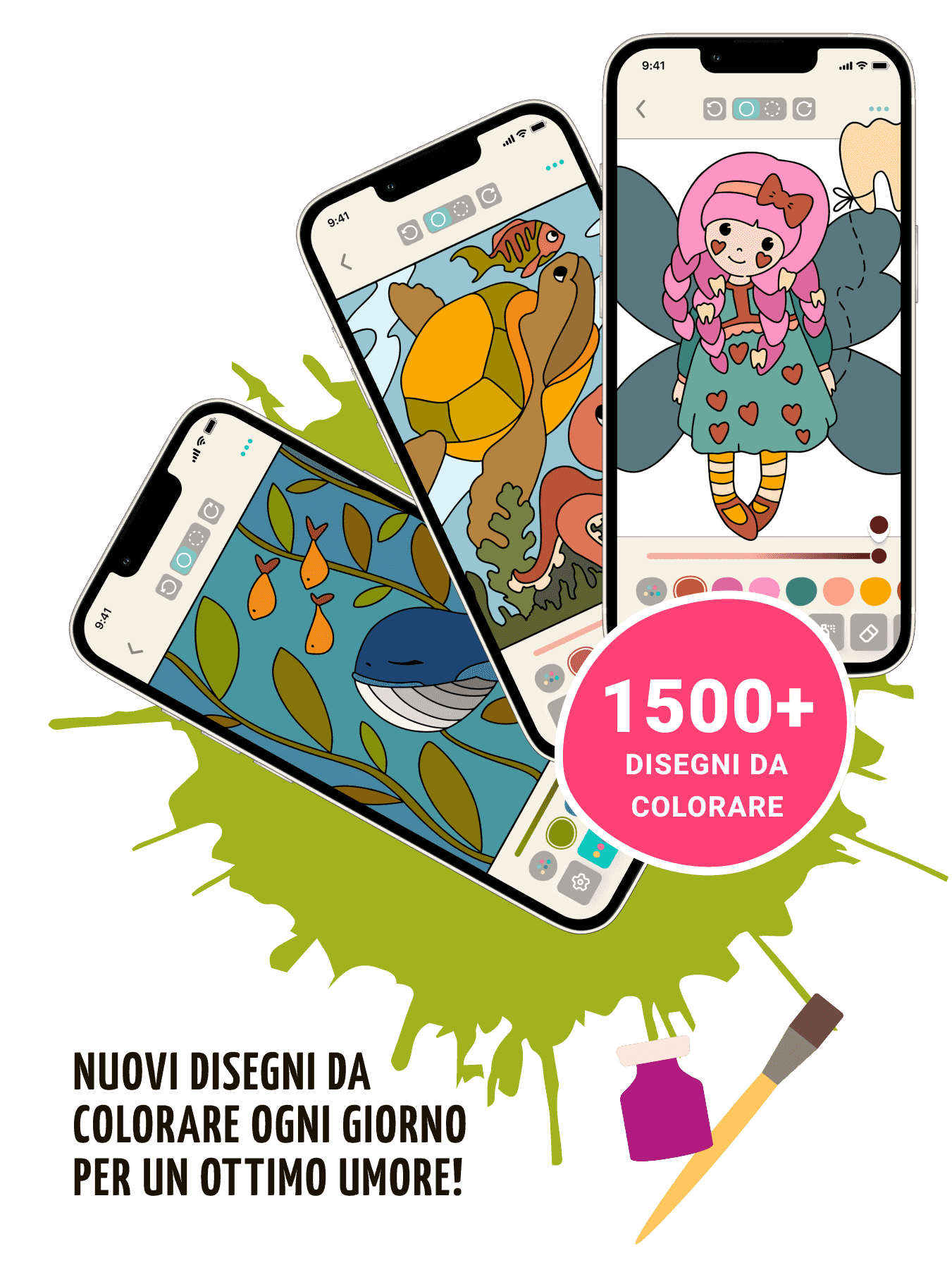 Gioco da colorare - disegni semplici e complessi