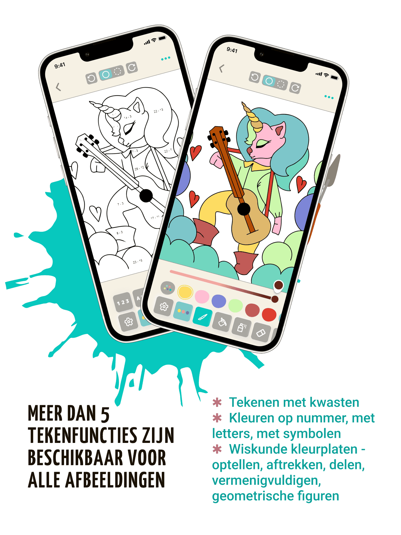 Nummerspel en wiskunde kleurboek