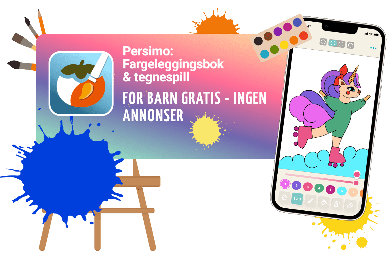 Interessant fargeleggingsbok for barn