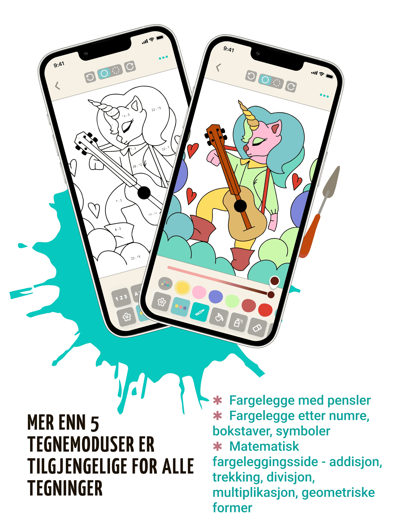 Tallspill og matte-fargebok