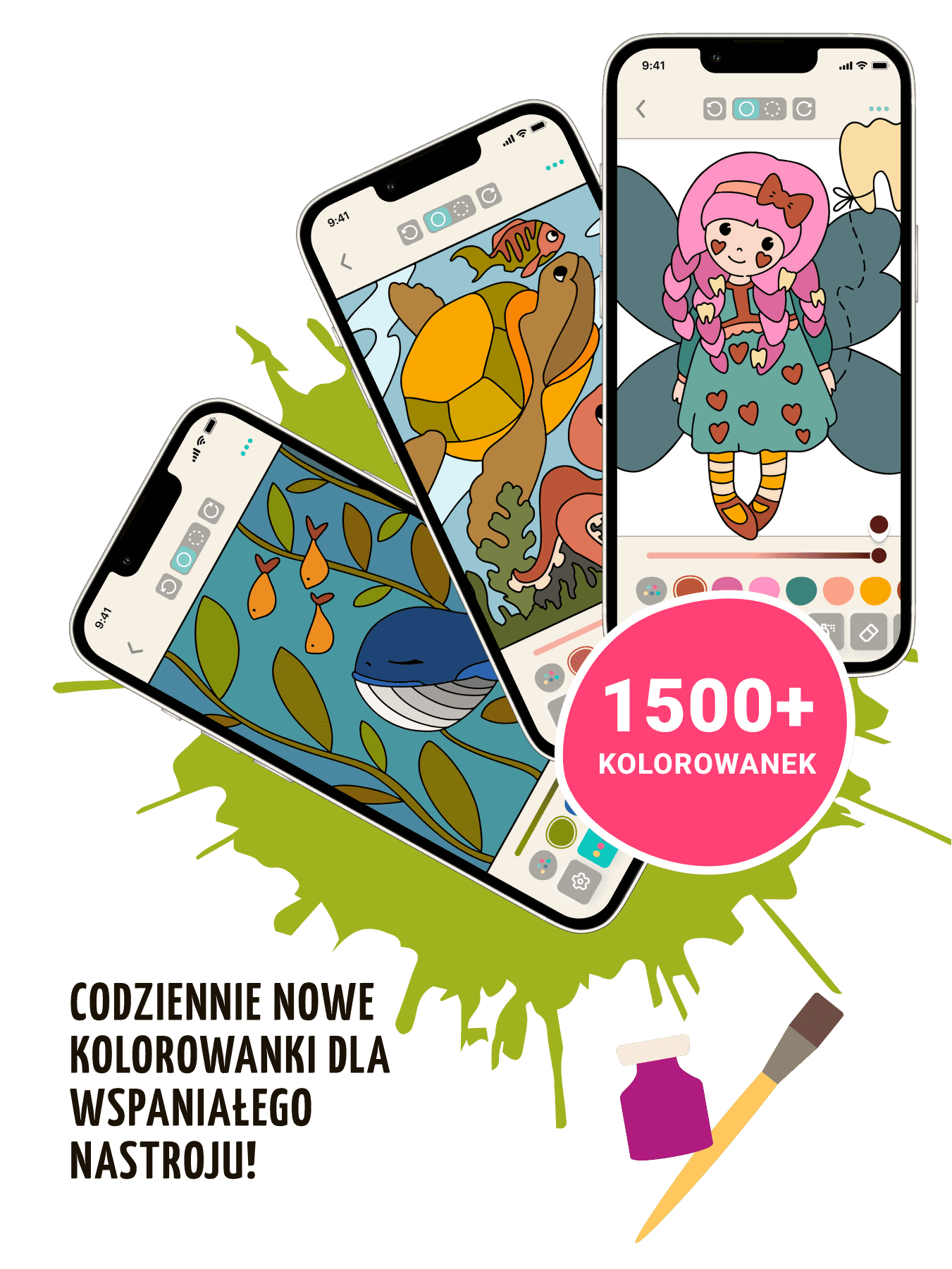 Kolorowanka - proste i złożone rysunki