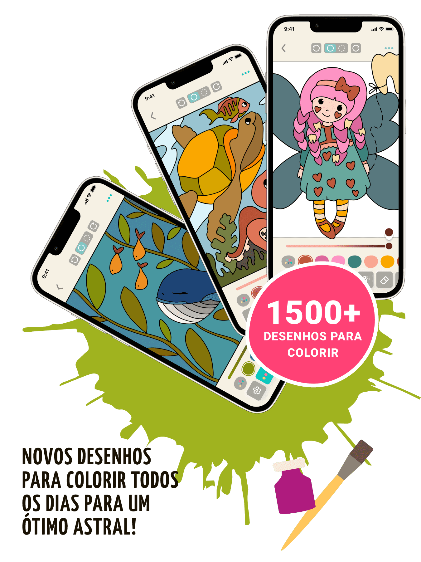 Jogo de colorir - desenhos simples e complexos