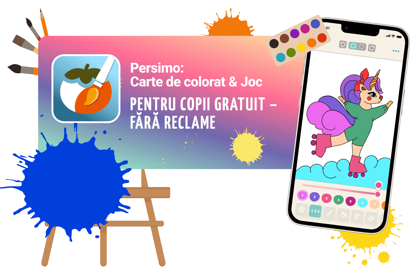 Interesanta carte de colorat pentru copii