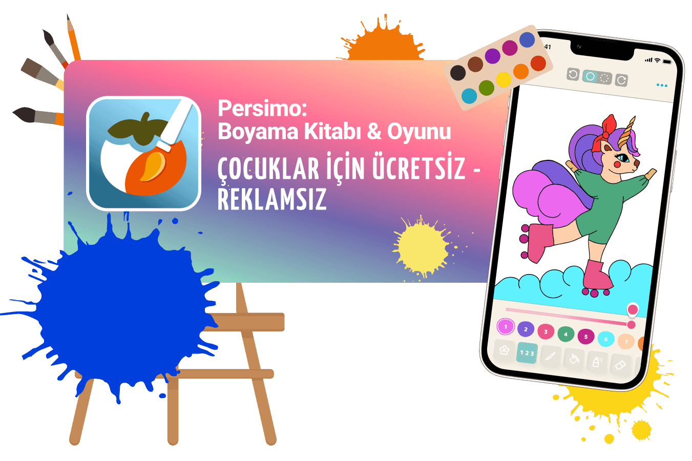 Çocuklar için ilginç boyama kitabı