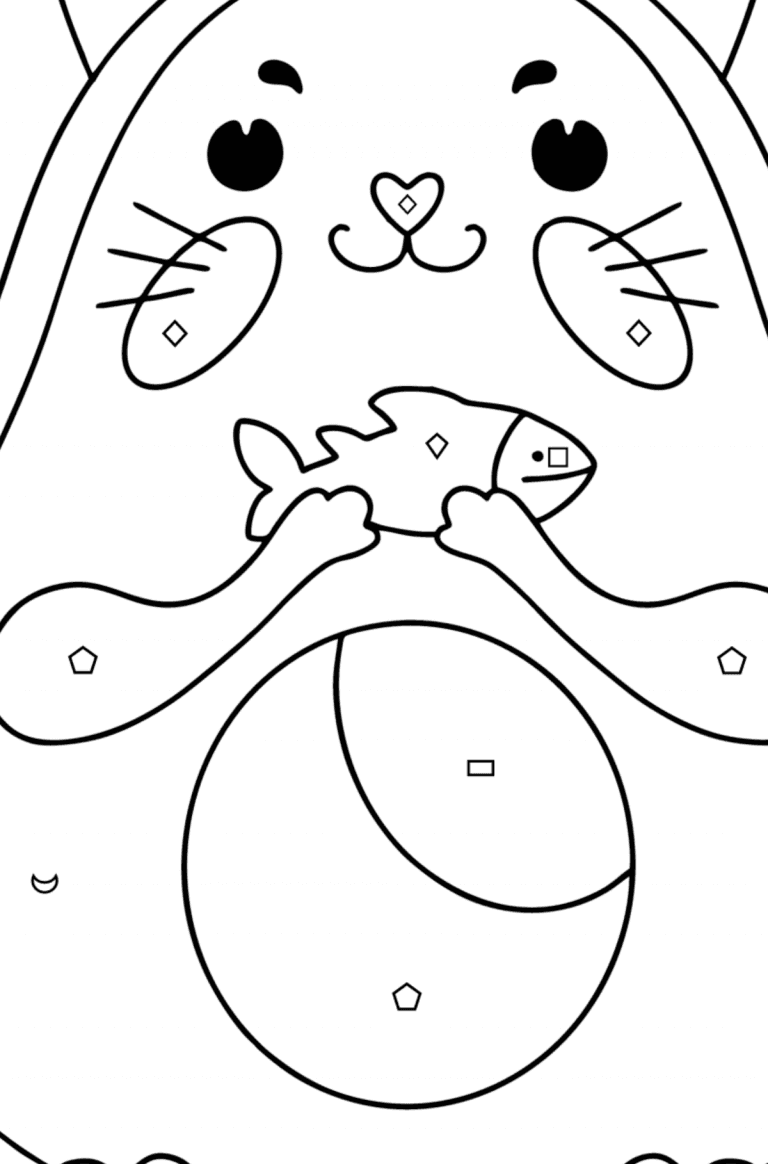 avocado cat coloring page