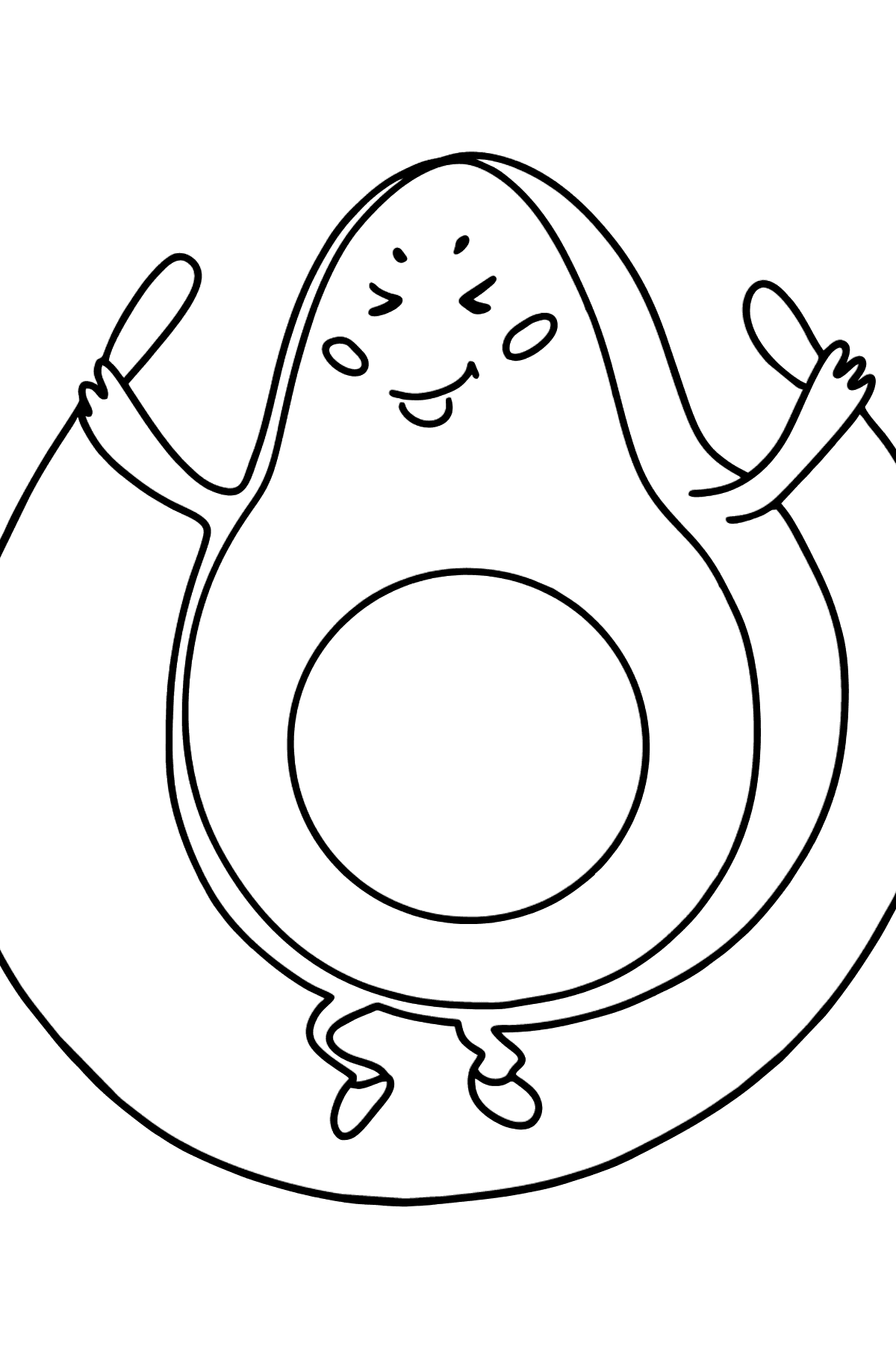 Avocado Gymnast coloring page - Coloring Pages for Kids