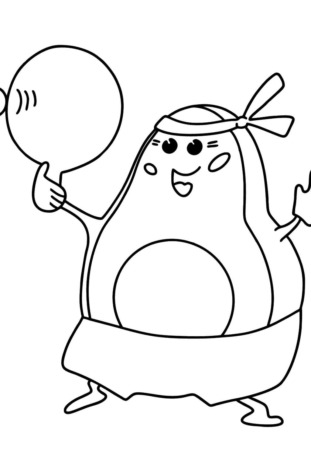 Dibujos de aguacate para colorear ♥ Imprime y en Línea Gratis