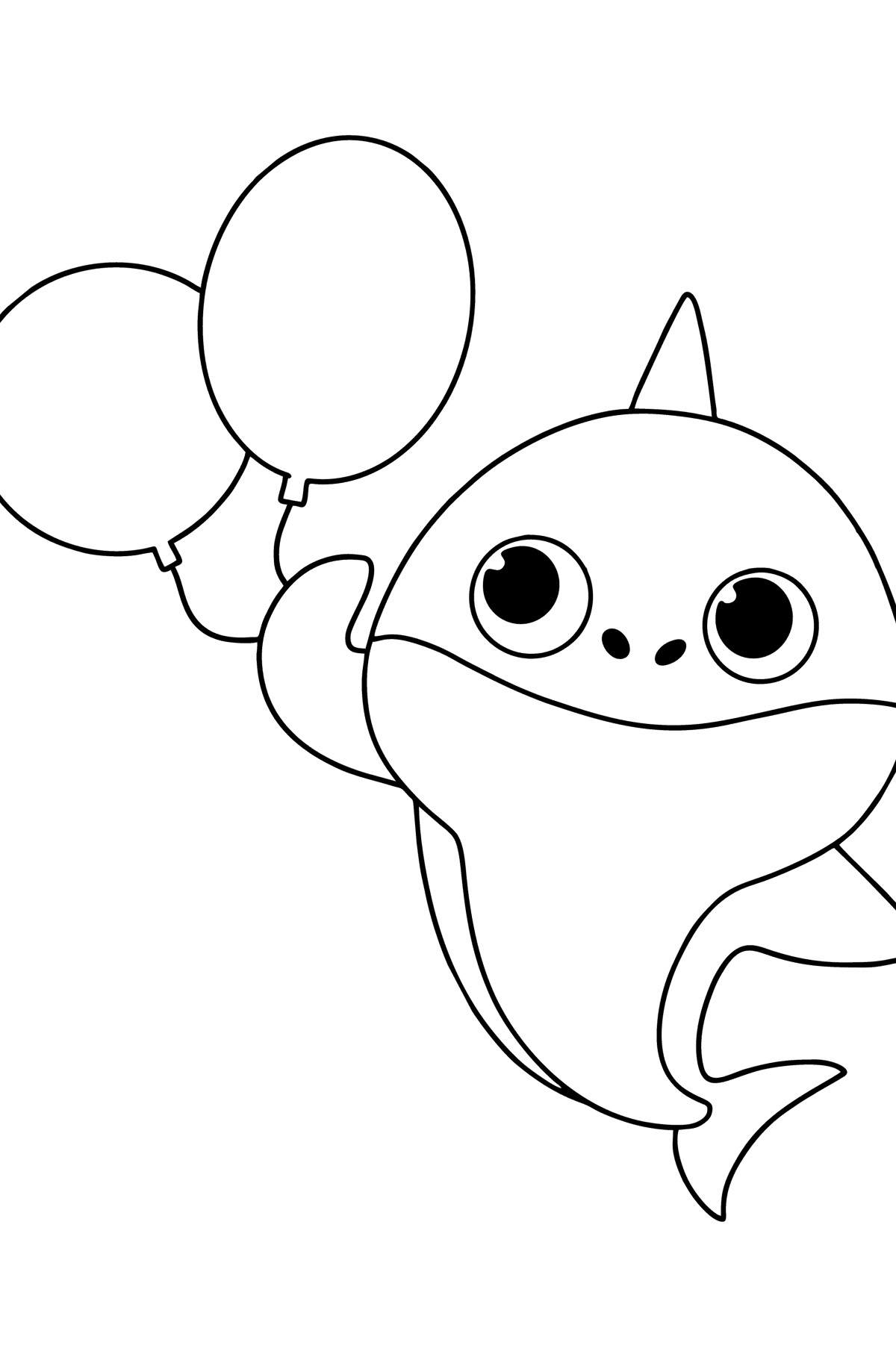 Baby shark coloring page - Coloring Pages for Kids